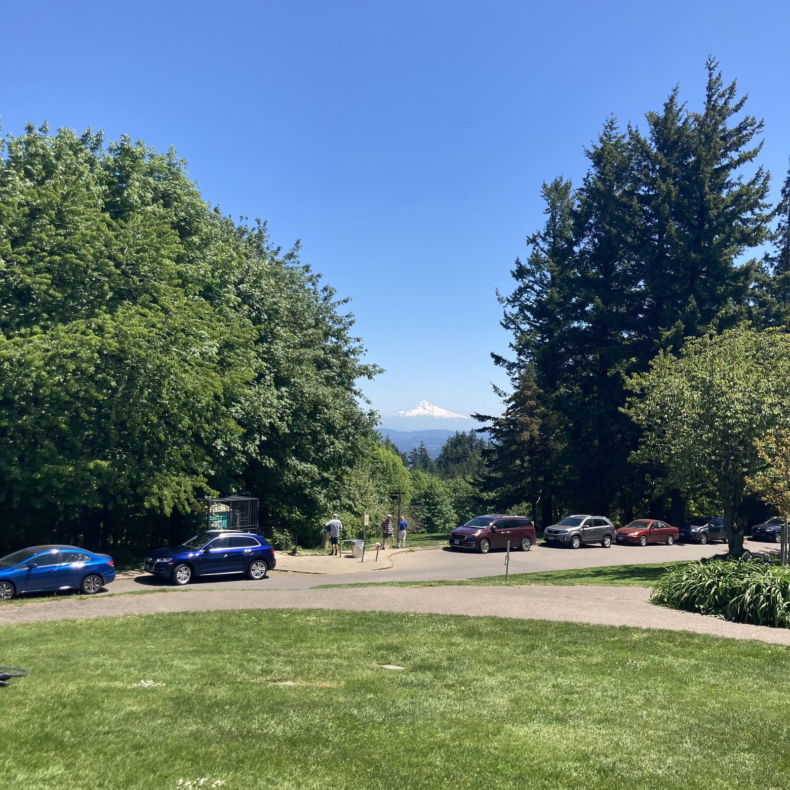 View from Council Crest toward Mt. Hood, which is visible