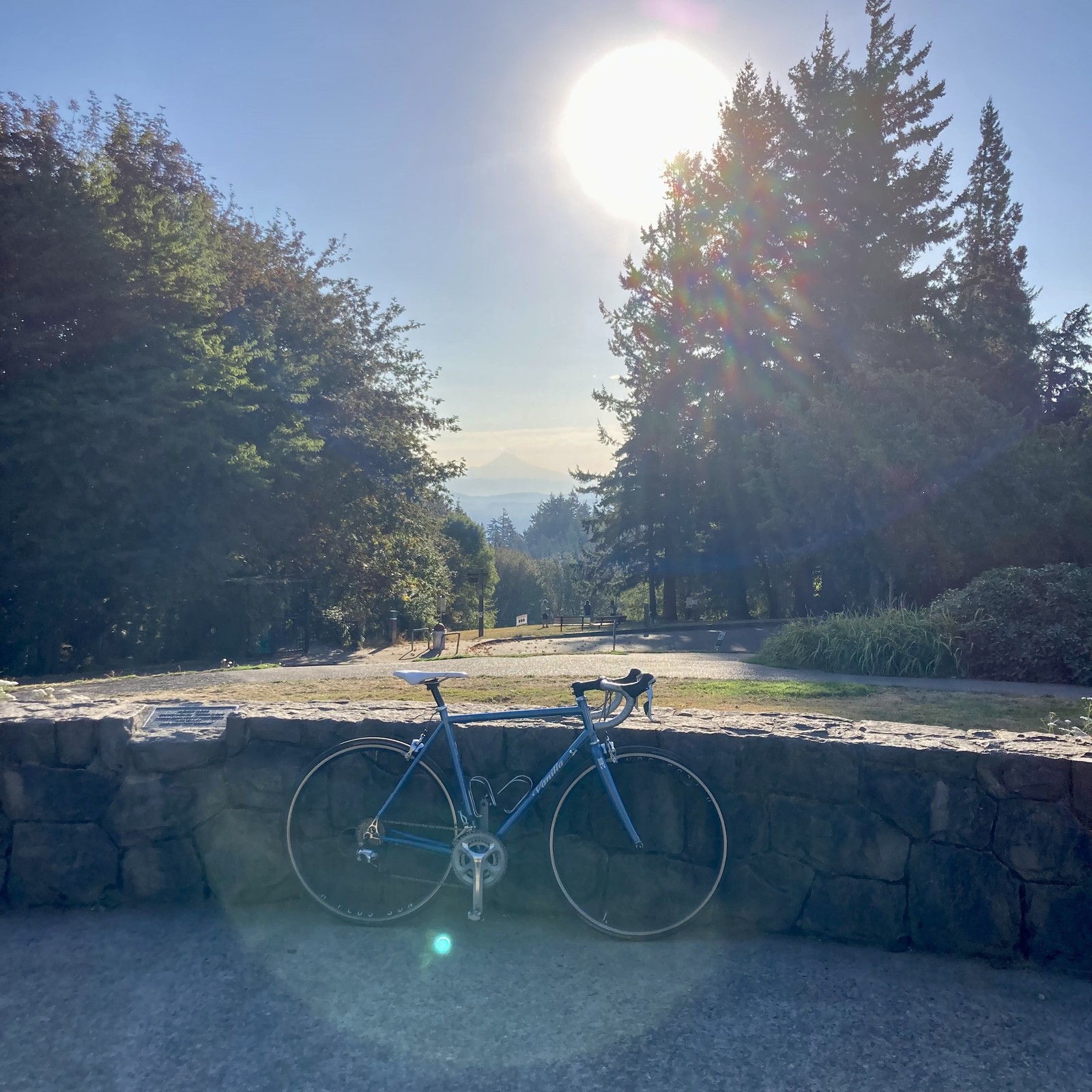 View from Council Crest toward Mt. Hood, which is visible