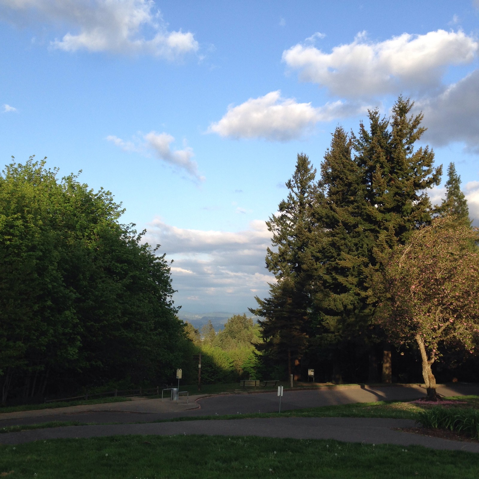 View from Council Crest toward Mt. Hood, which is NOT visible