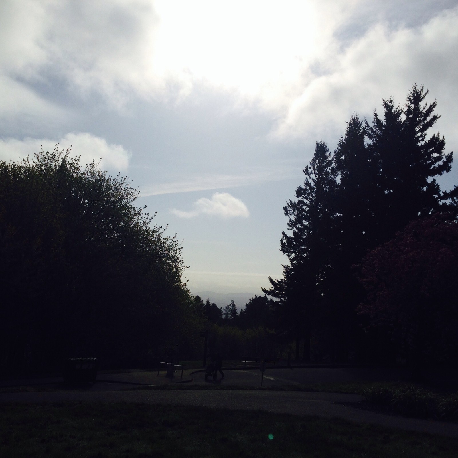 View from Council Crest toward Mt. Hood, which is NOT visible