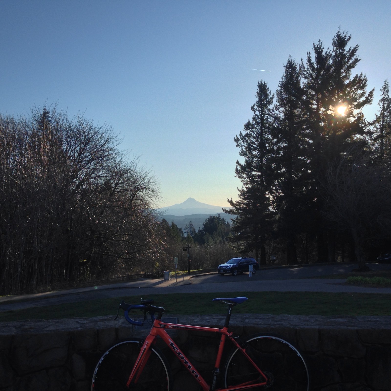 View from Council Crest toward Mt. Hood, which is visible