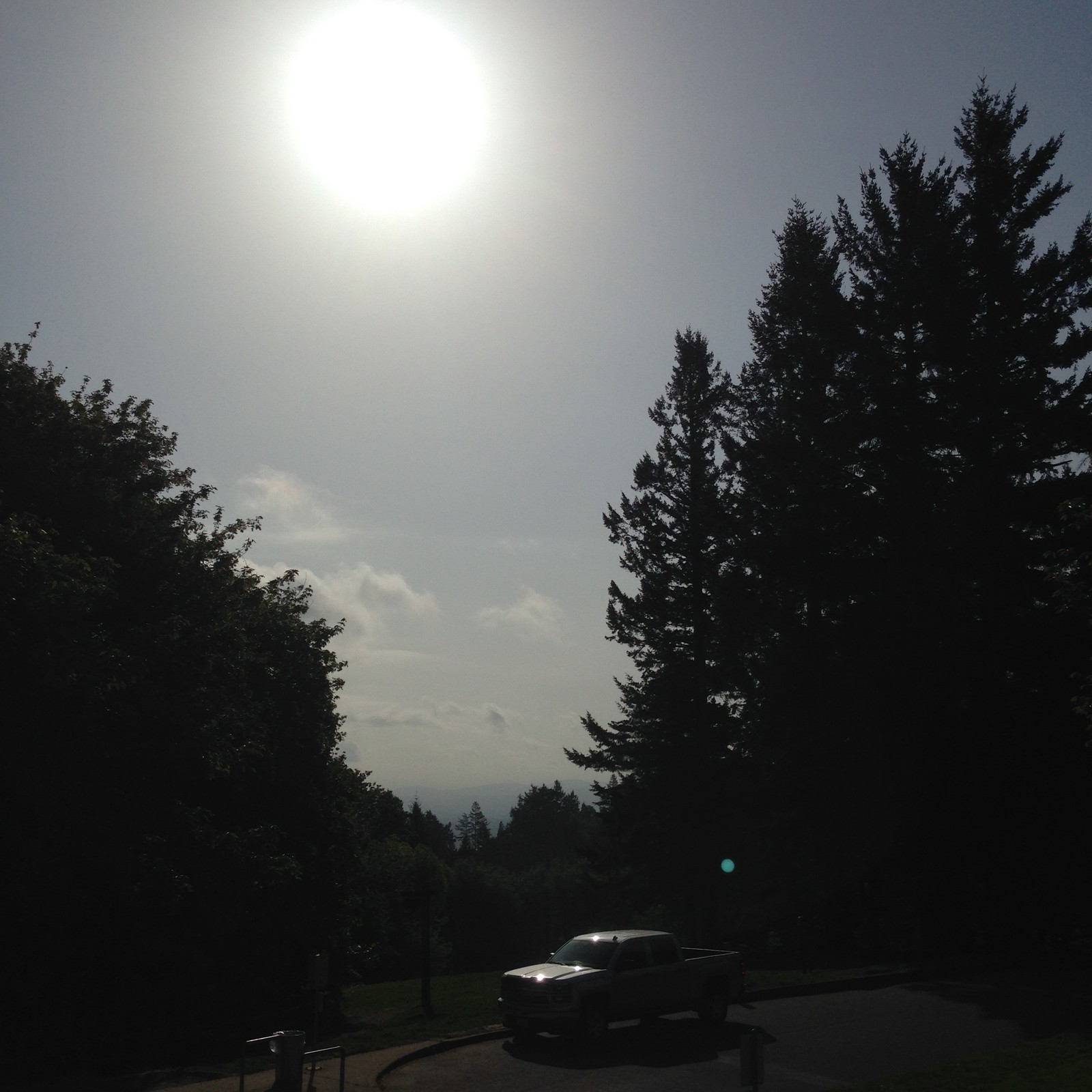 View from Council Crest toward Mt. Hood, which is NOT visible