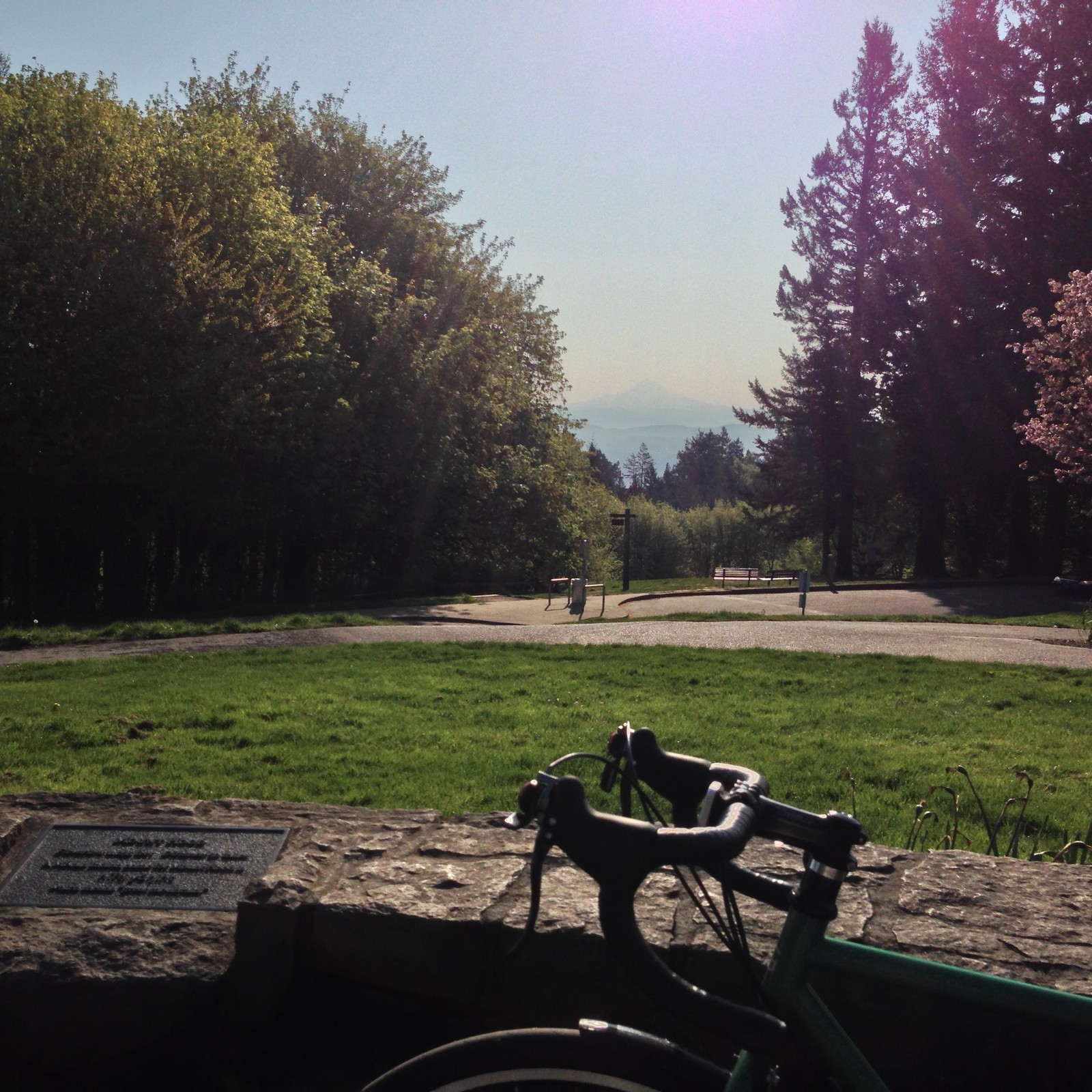 View from Council Crest toward Mt. Hood, which is visible