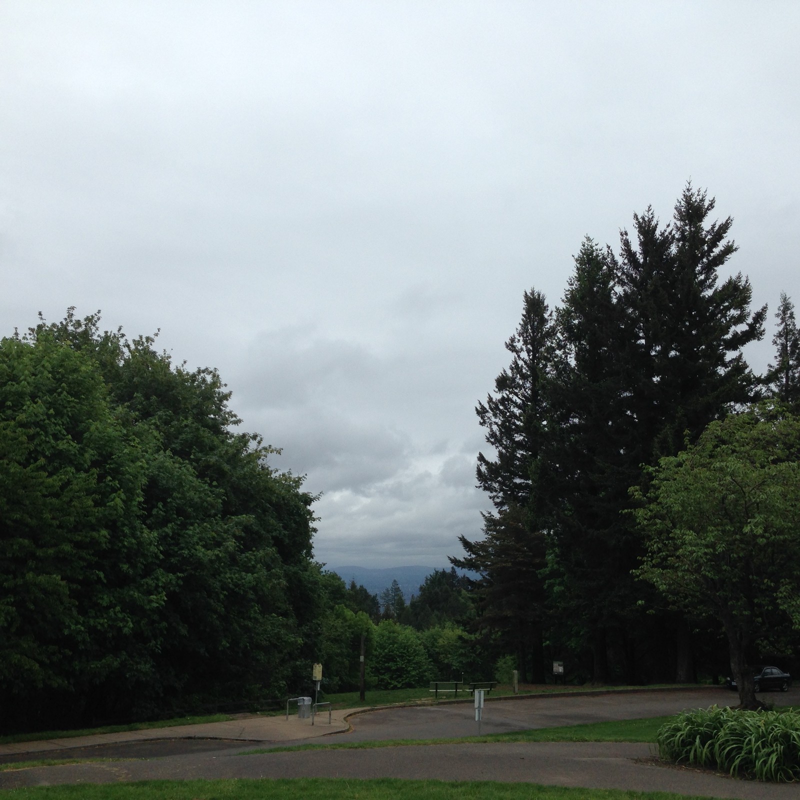 View from Council Crest toward Mt. Hood, which is NOT visible