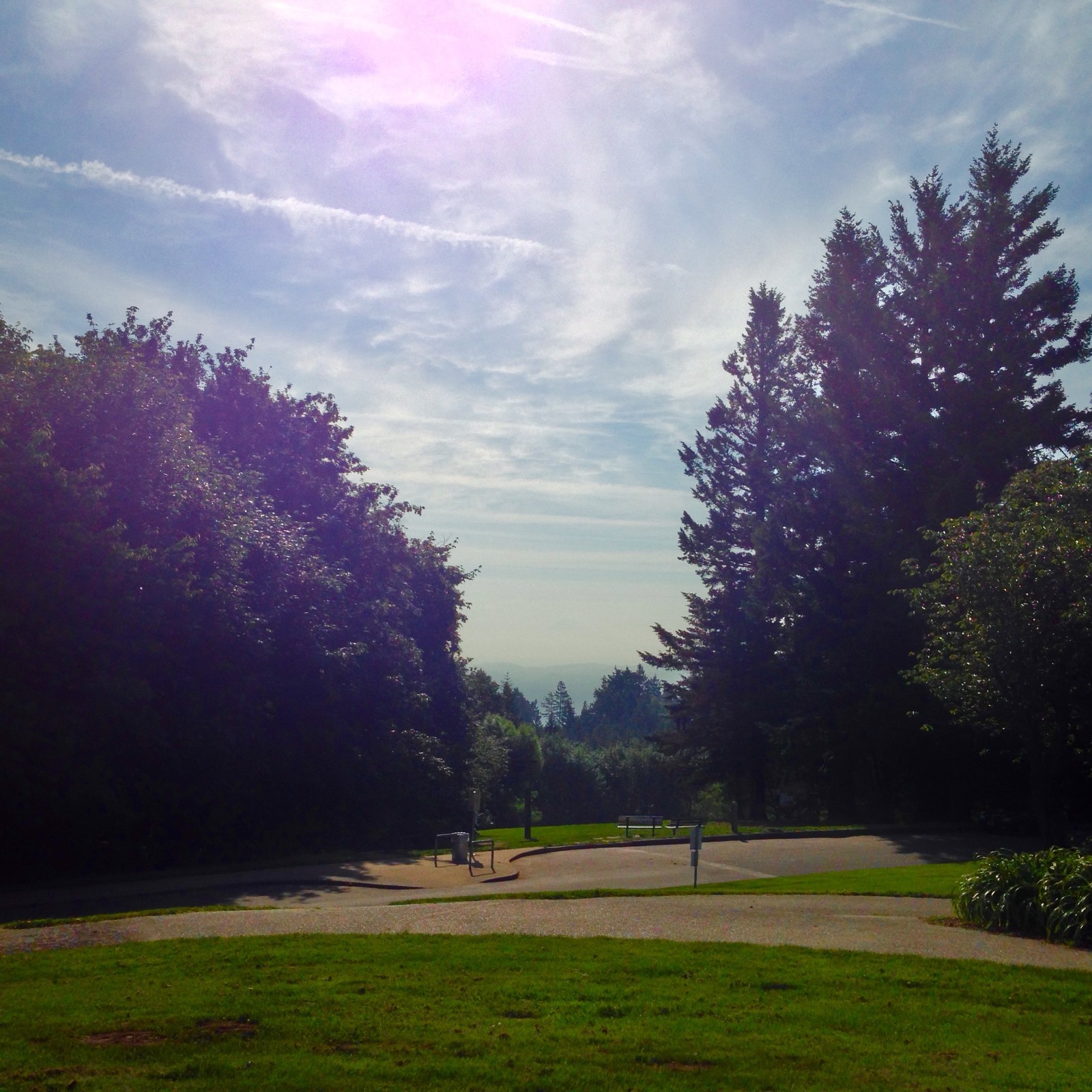 View from Council Crest toward Mt. Hood, which is NOT visible