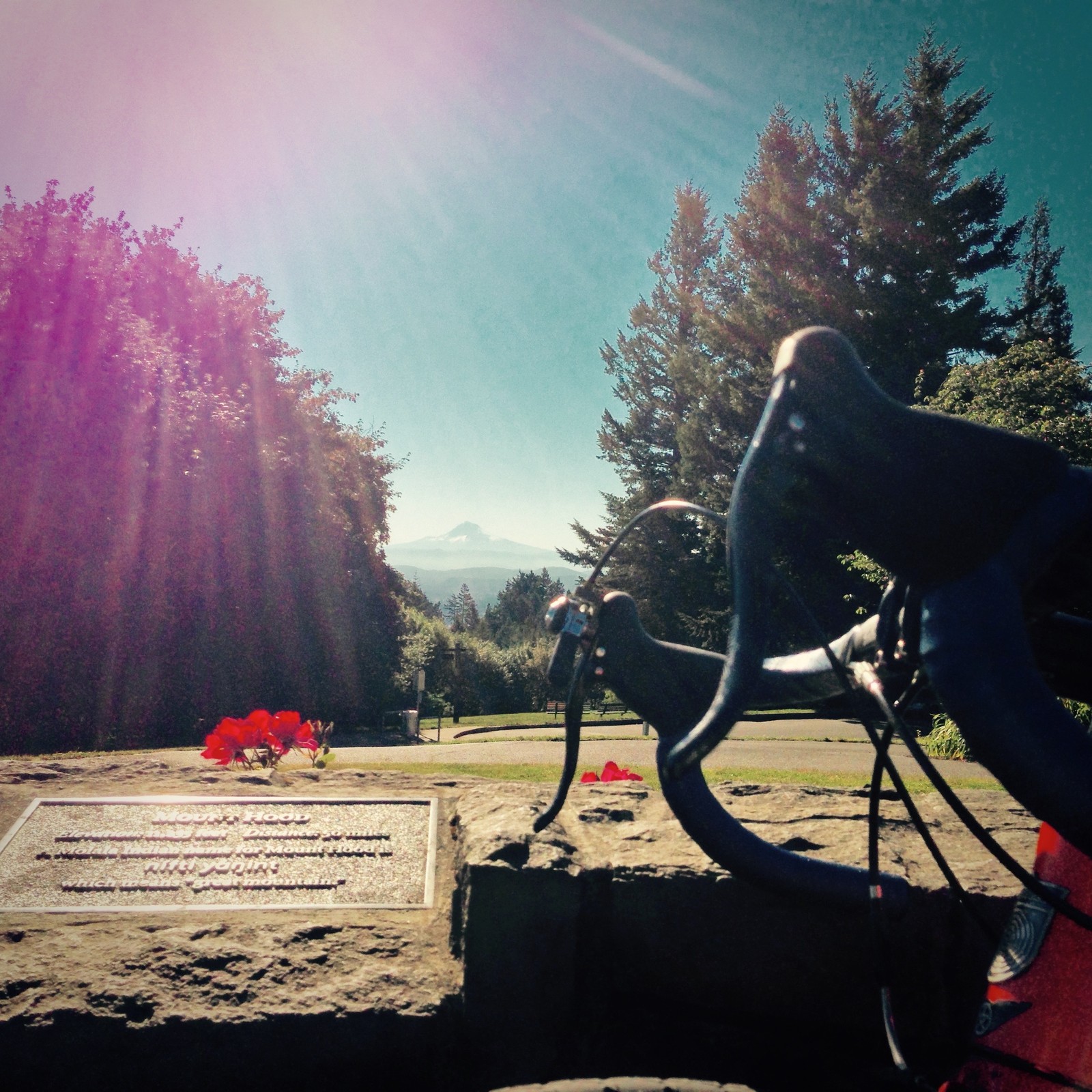 View from Council Crest toward Mt. Hood, which is visible