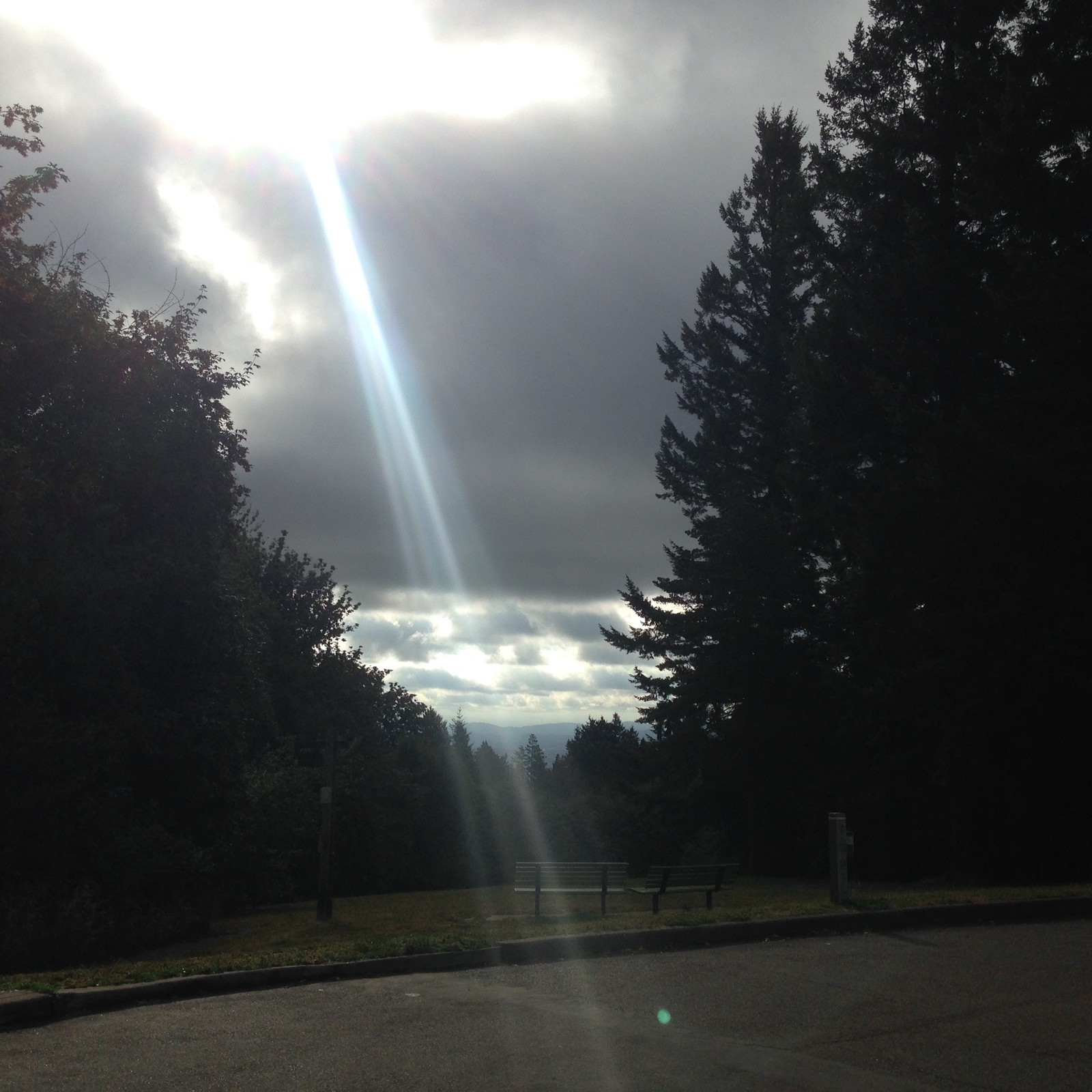 View from Council Crest toward Mt. Hood, which is NOT visible