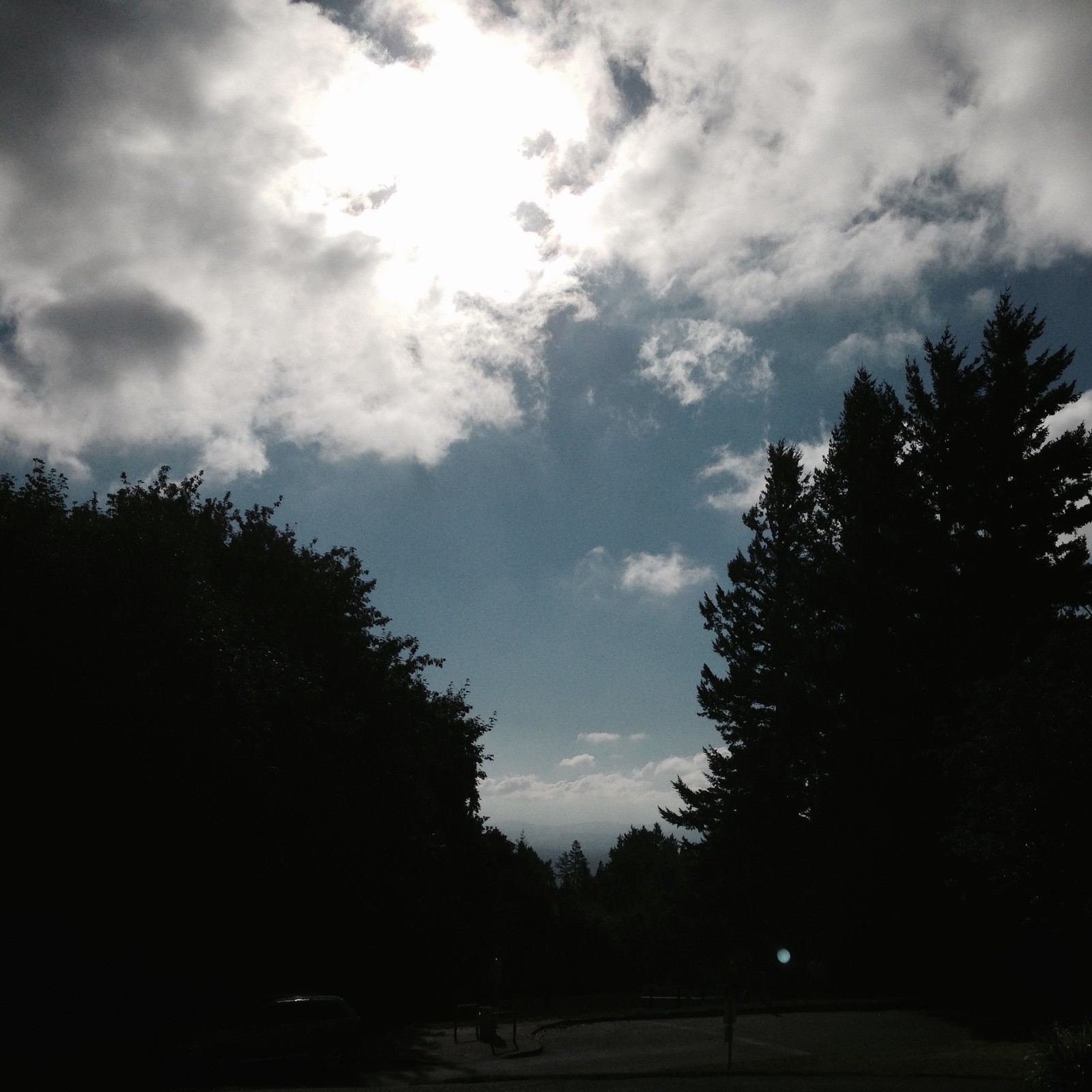 View from Council Crest toward Mt. Hood, which is NOT visible