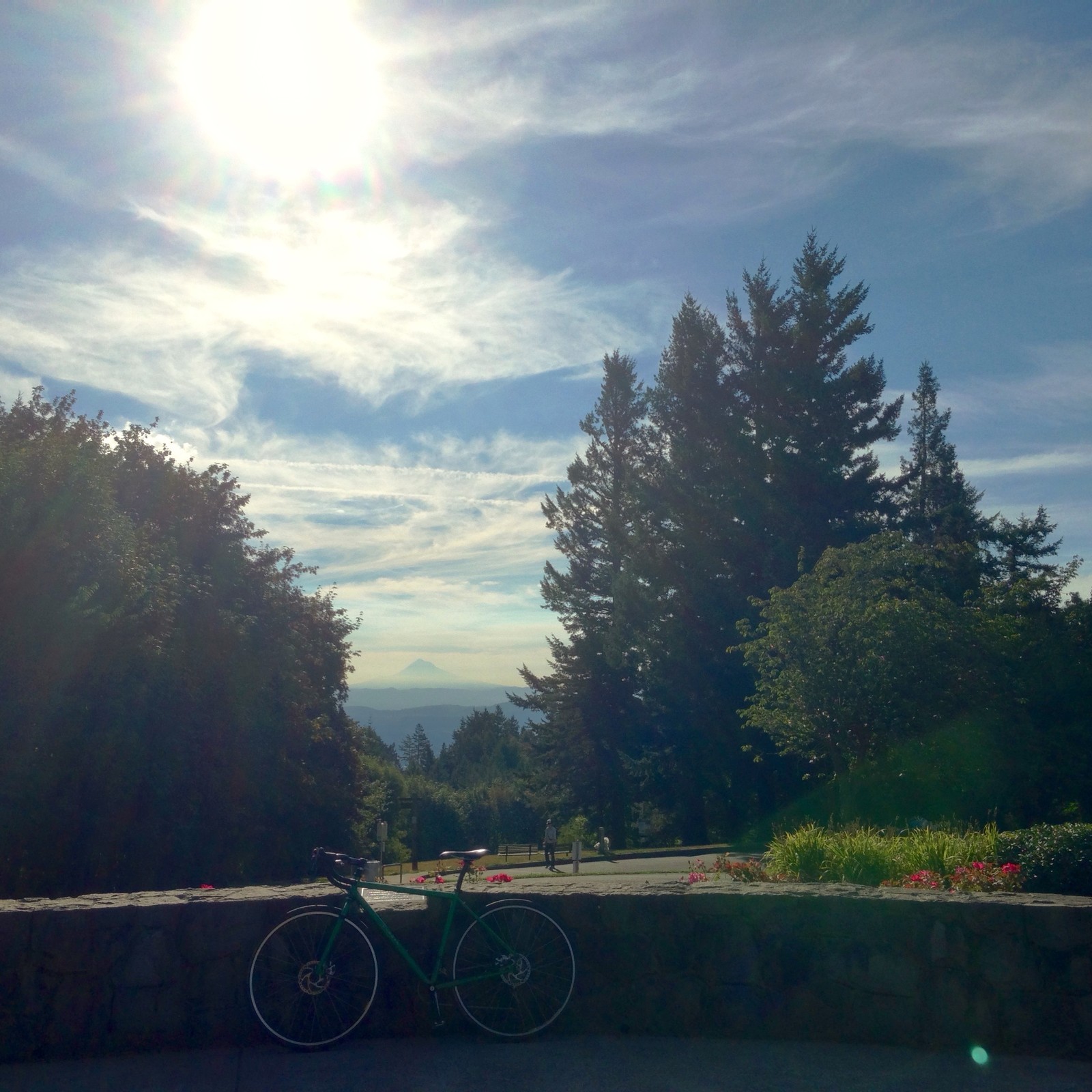 View from Council Crest toward Mt. Hood, which is visible