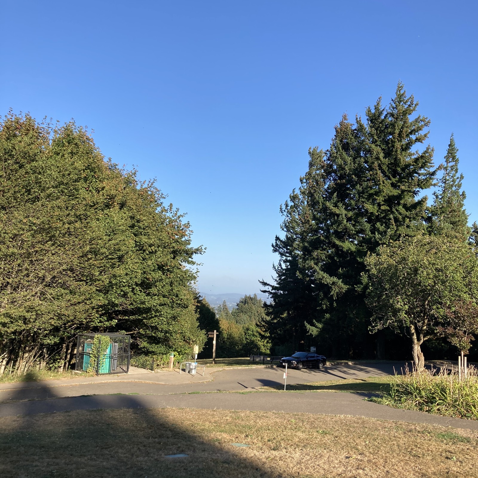 View from Council Crest toward Mt. Hood, which is visible