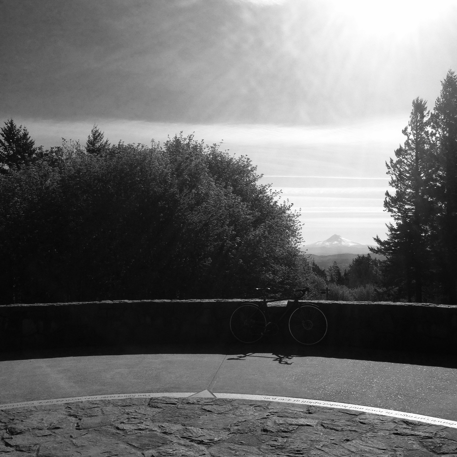 View from Council Crest toward Mt. Hood, which is visible