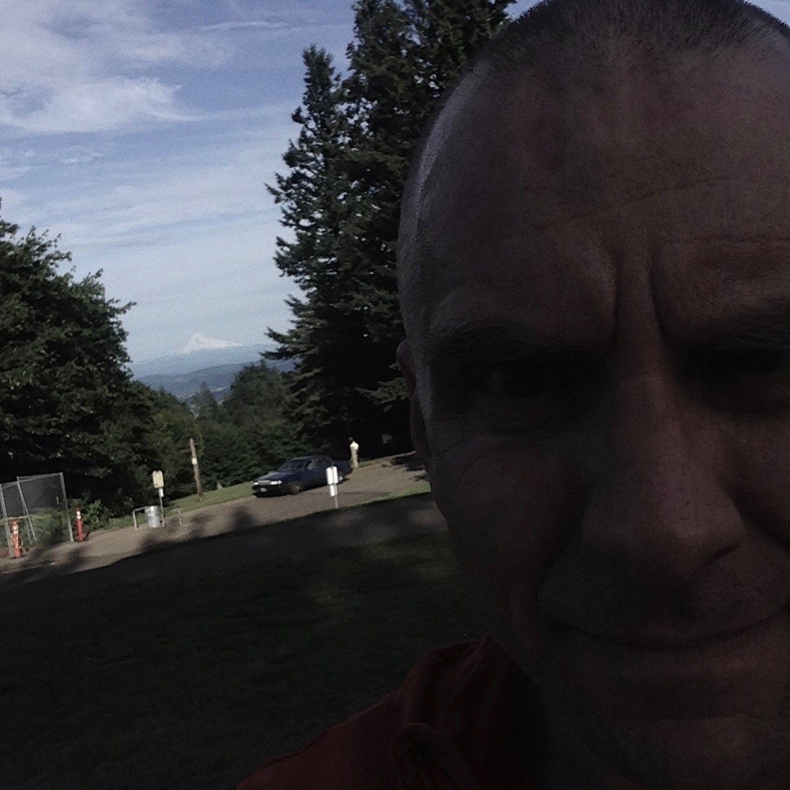 View from Council Crest toward Mt. Hood, which is visible