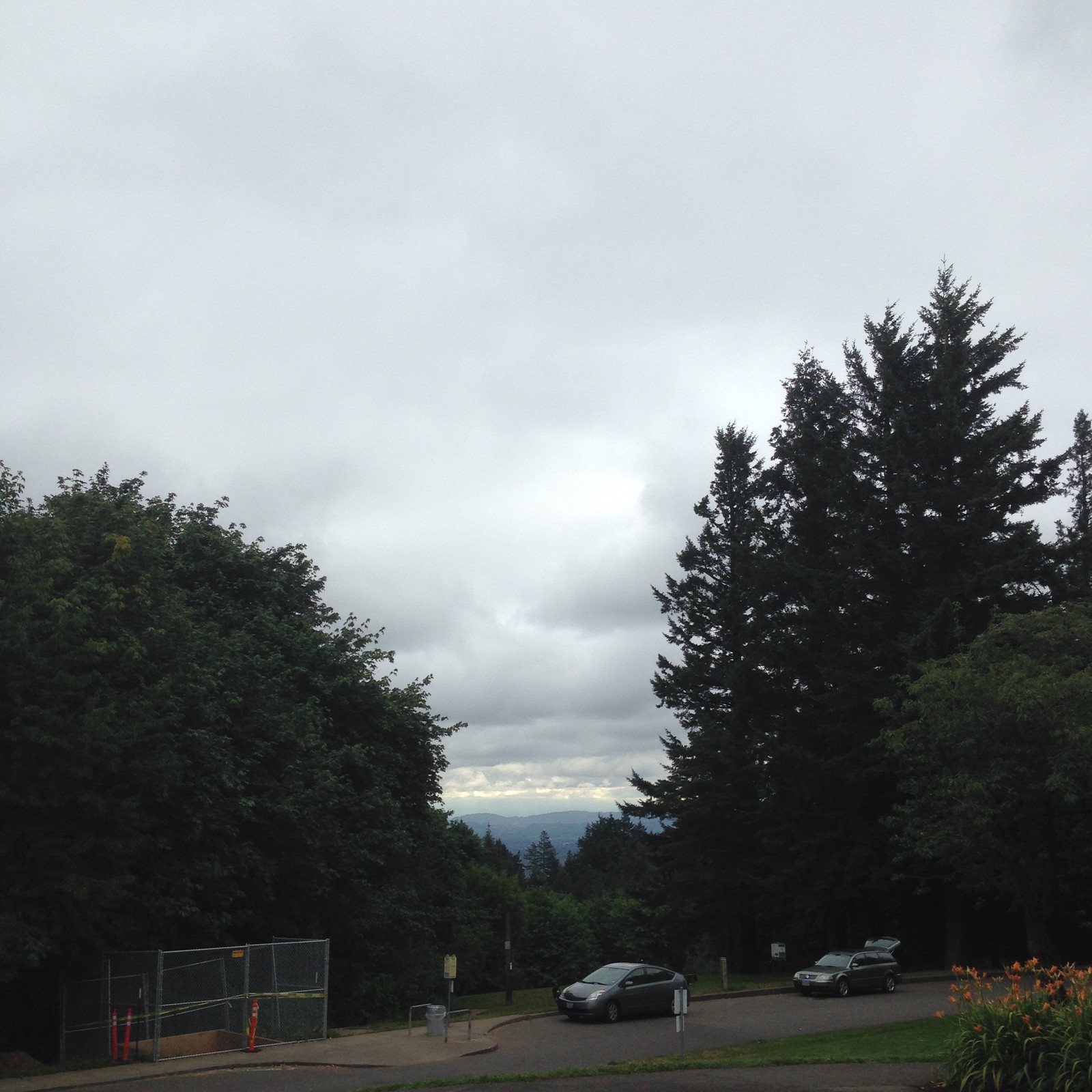 View from Council Crest toward Mt. Hood, which is NOT visible