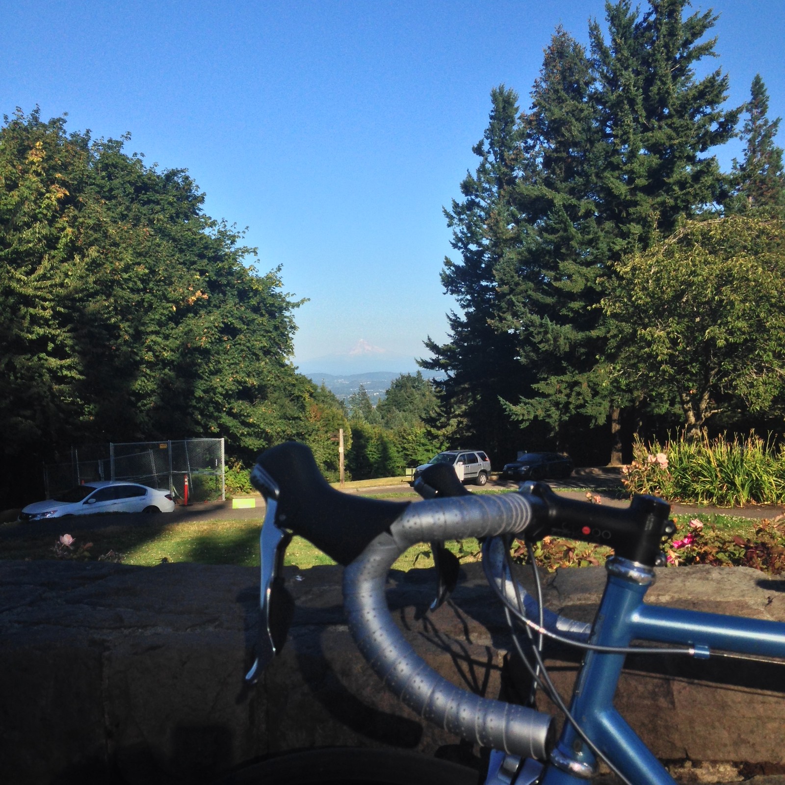 View from Council Crest toward Mt. Hood, which is visible