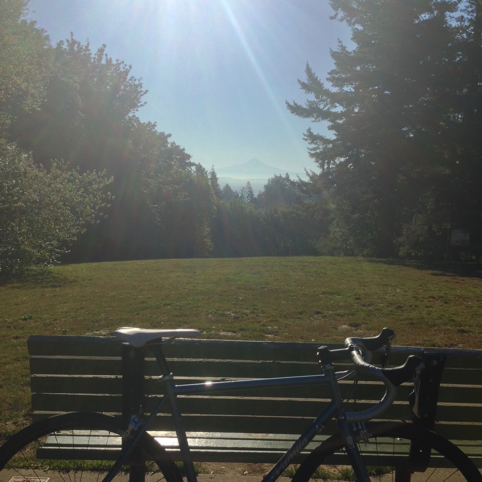 View from Council Crest toward Mt. Hood, which is visible