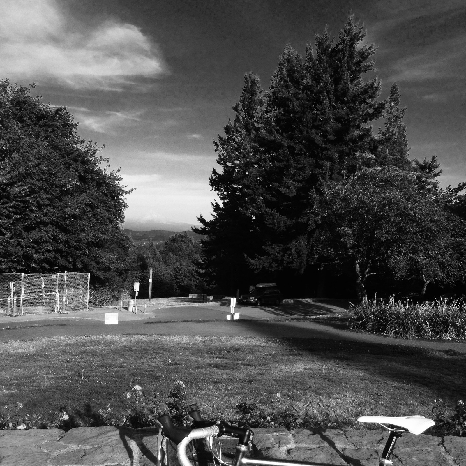 View from Council Crest toward Mt. Hood, which is visible