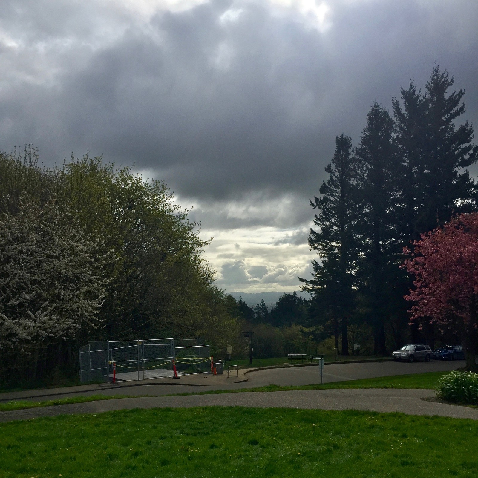 View from Council Crest toward Mt. Hood, which is NOT visible