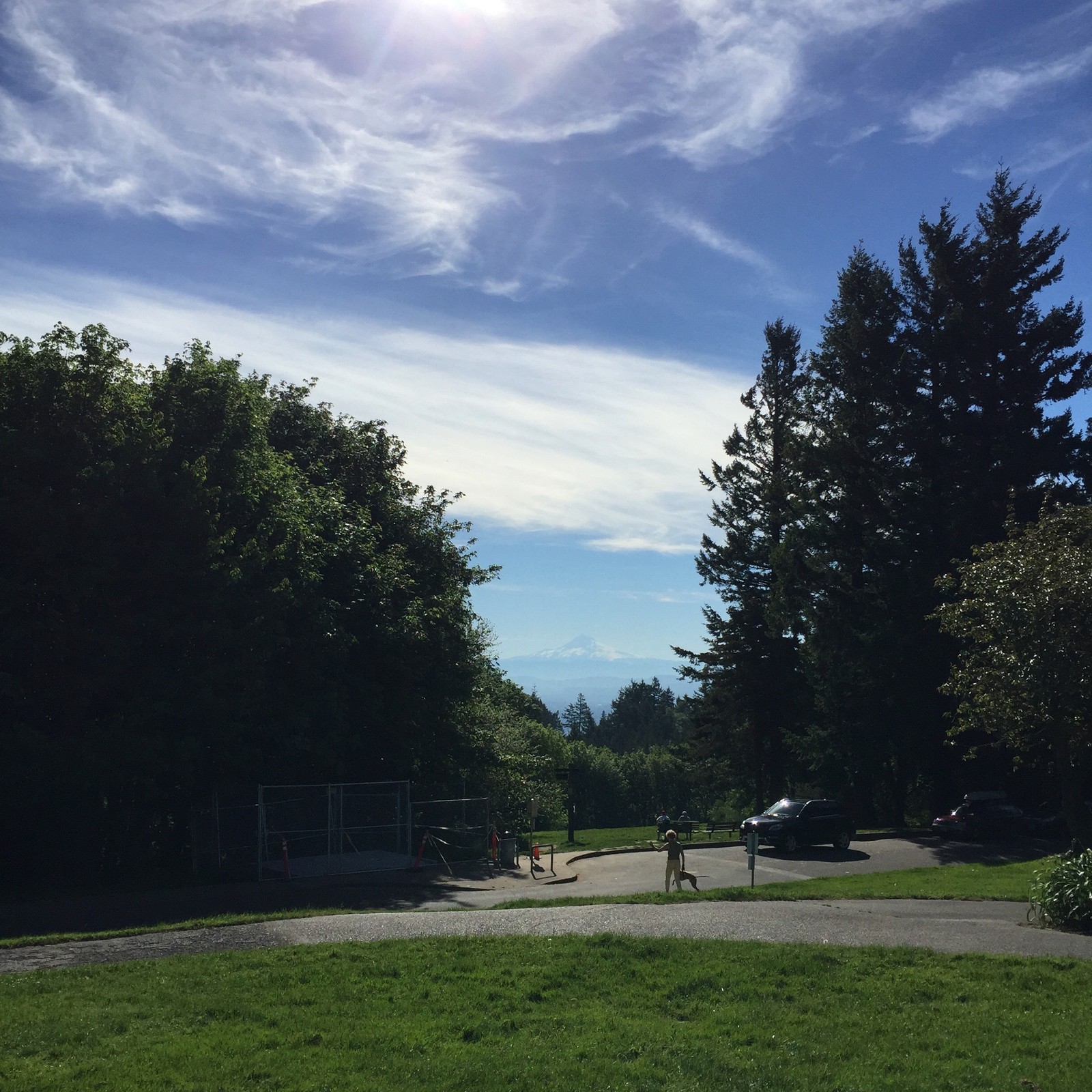 View from Council Crest toward Mt. Hood, which is visible