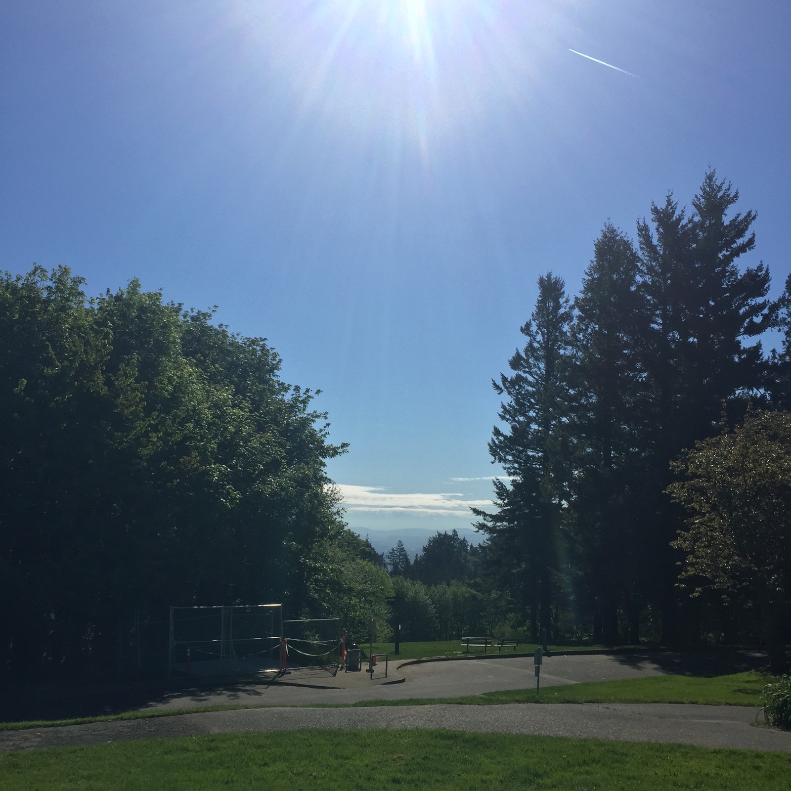 View from Council Crest toward Mt. Hood, which is visible