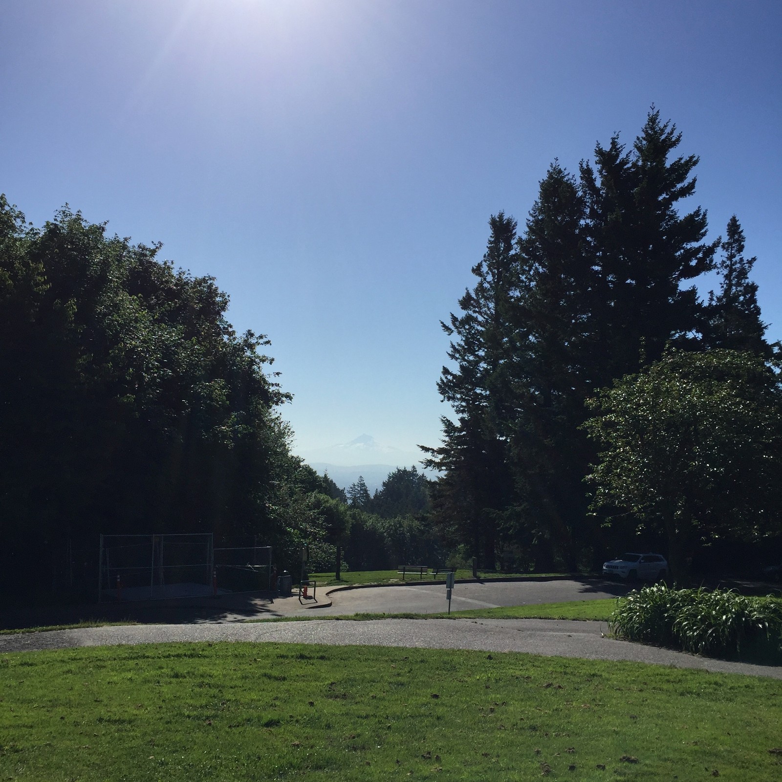 View from Council Crest toward Mt. Hood, which is visible