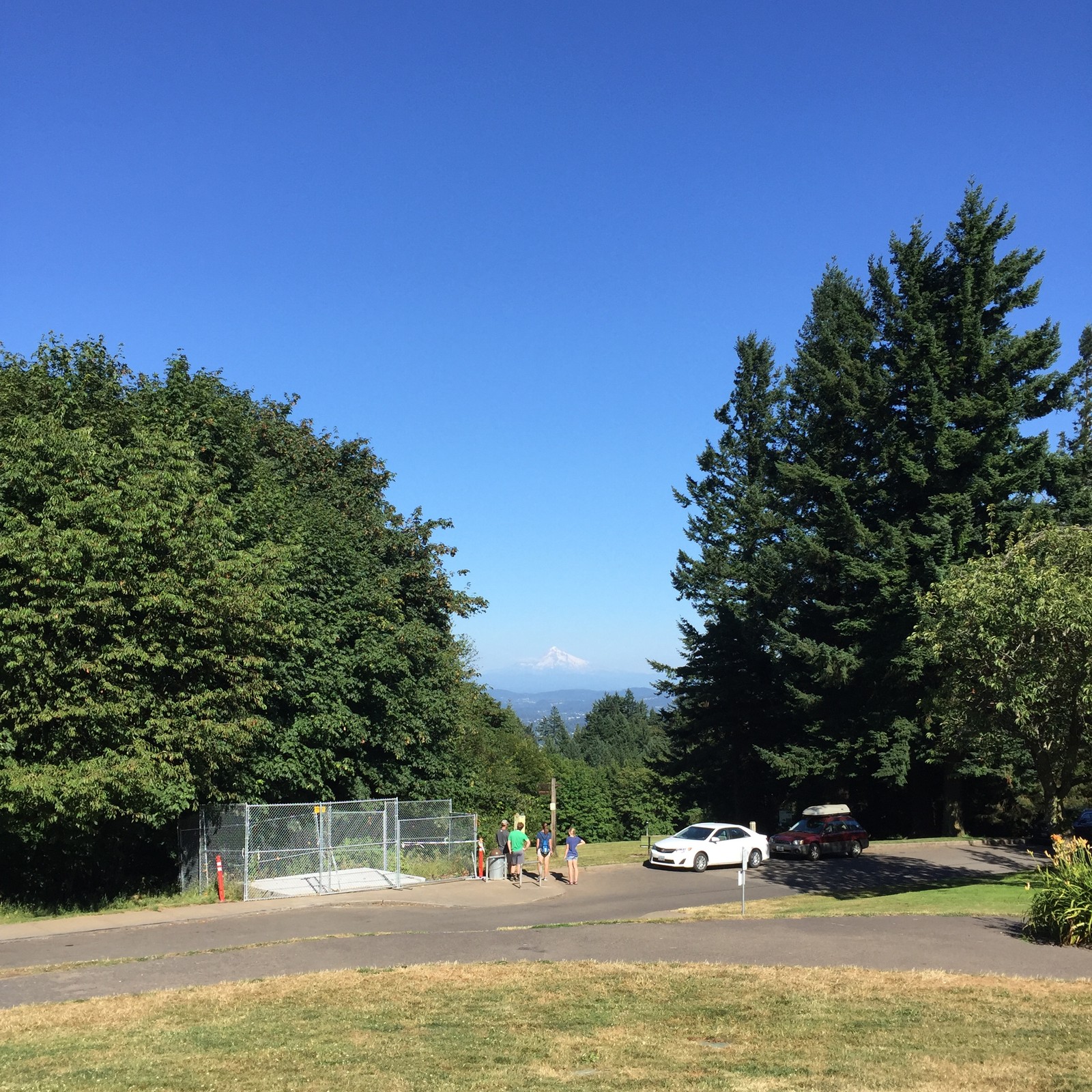 View from Council Crest toward Mt. Hood, which is visible