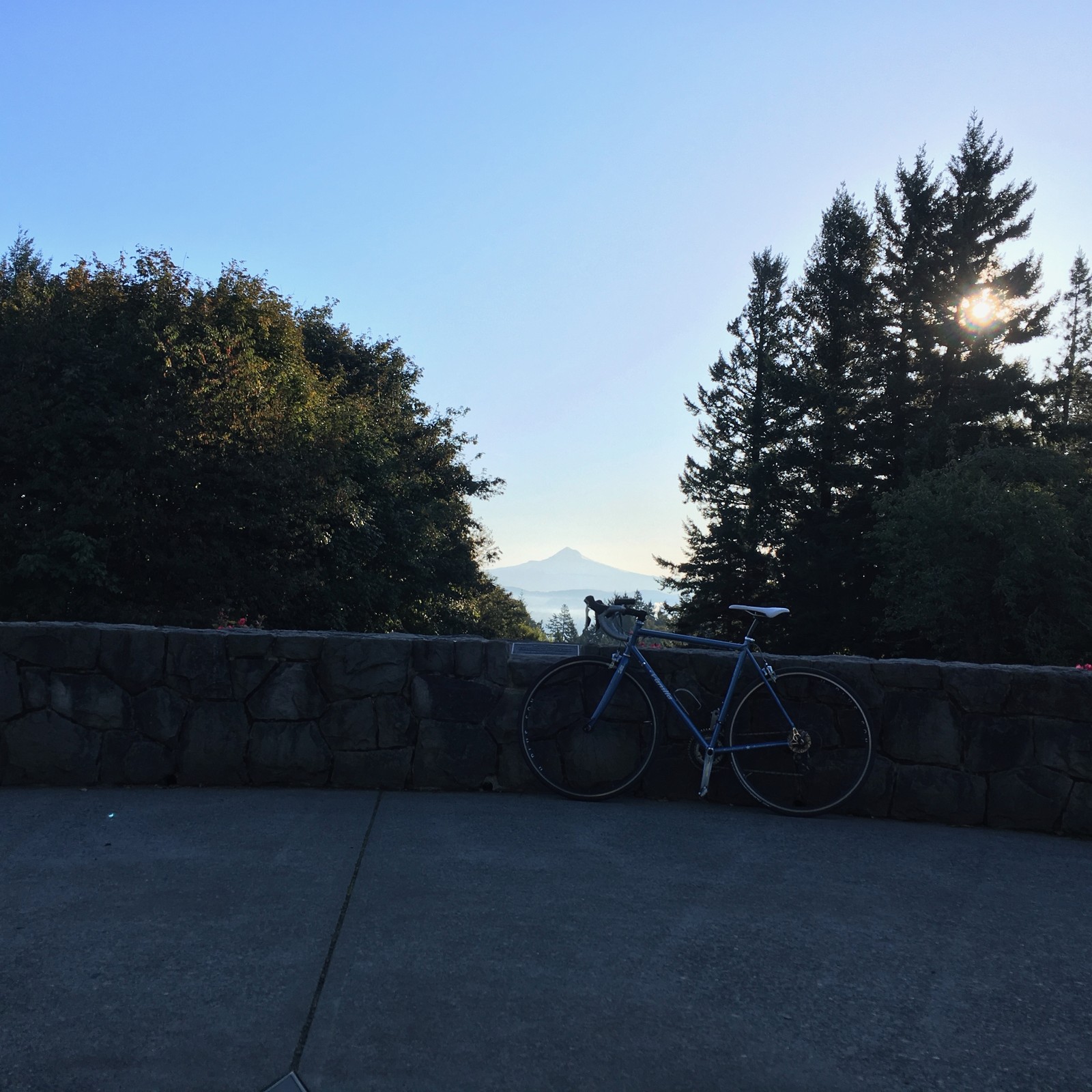 View from Council Crest toward Mt. Hood, which is visible