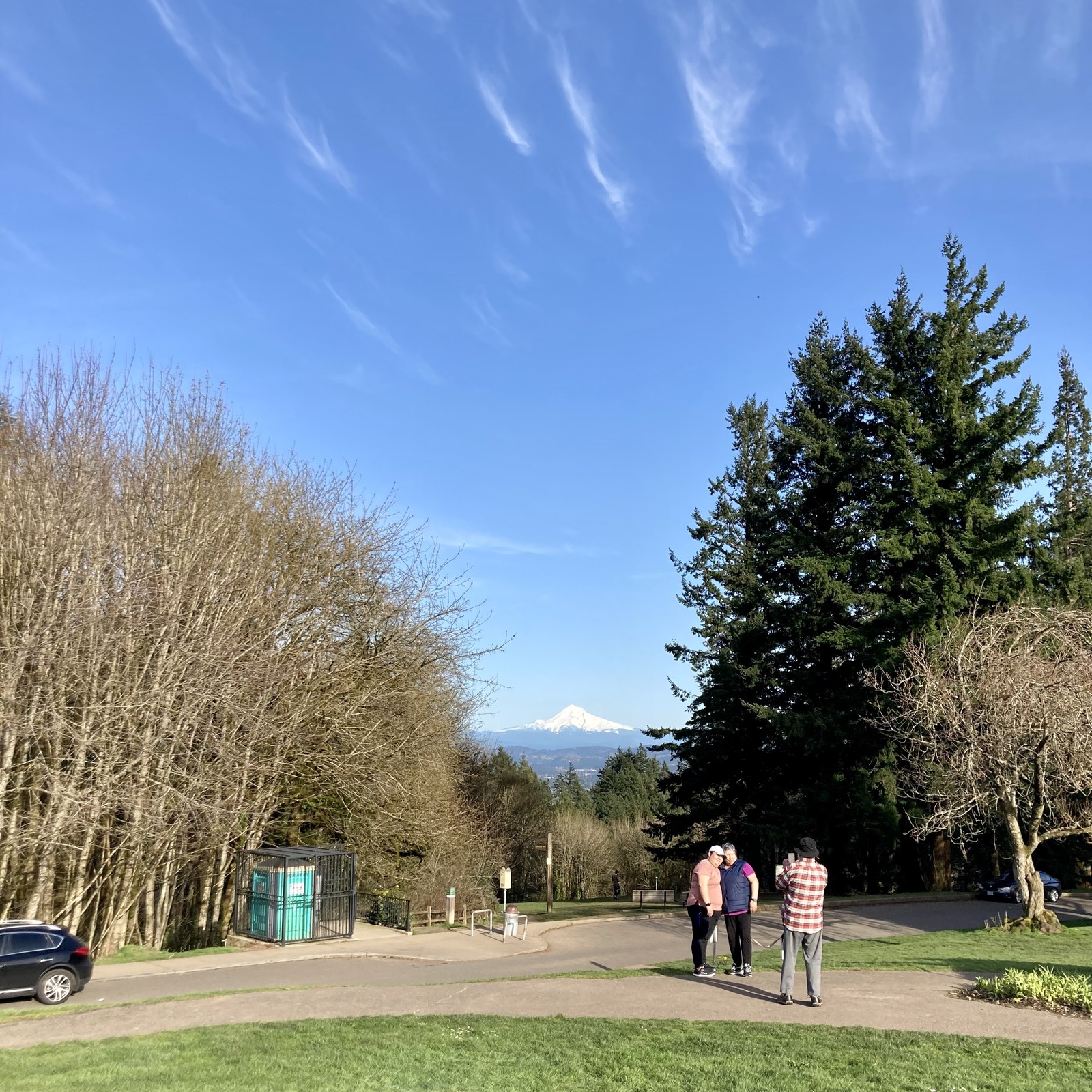 View from Council Crest toward Mt. Hood, which is visible