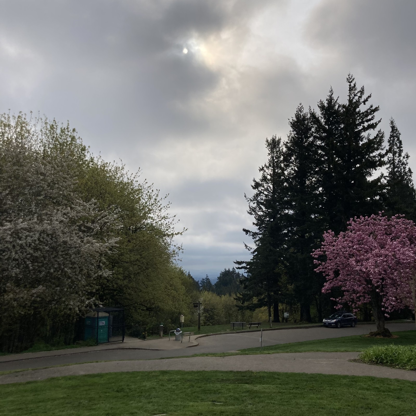 View from Council Crest toward Mt. Hood, which is NOT visible
