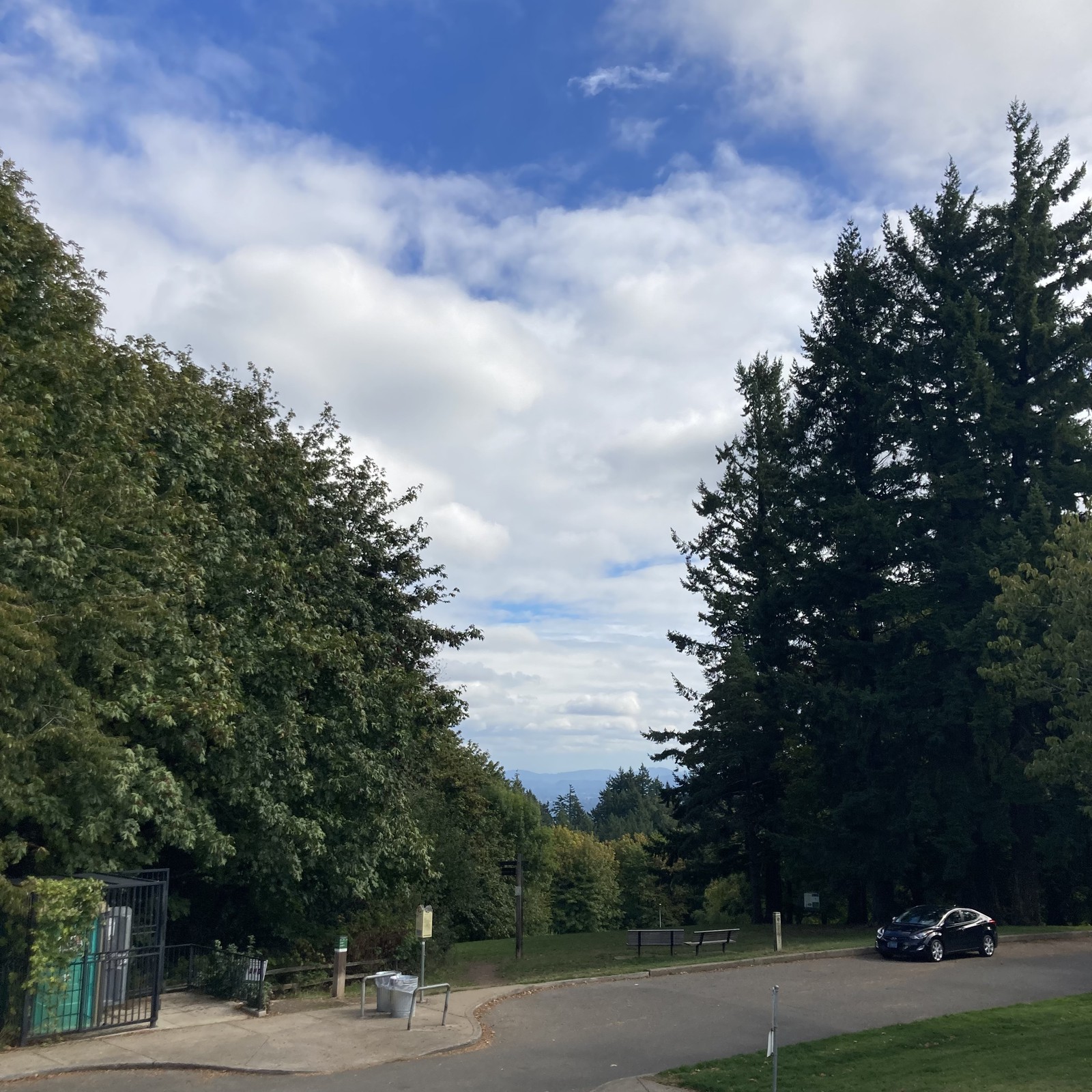 View from Council Crest toward Mt. Hood, which is NOT visible