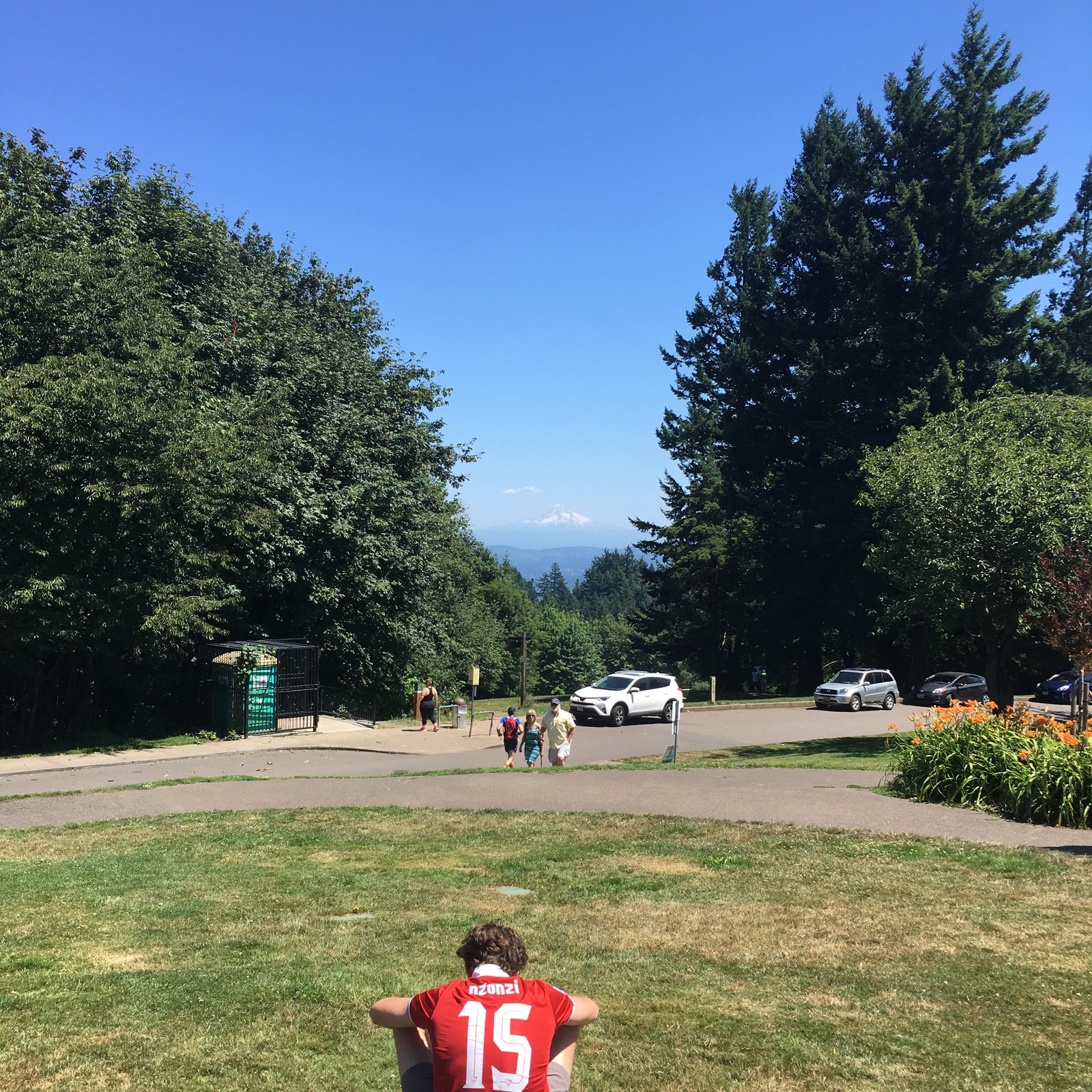 View from Council Crest toward Mt. Hood, which is visible