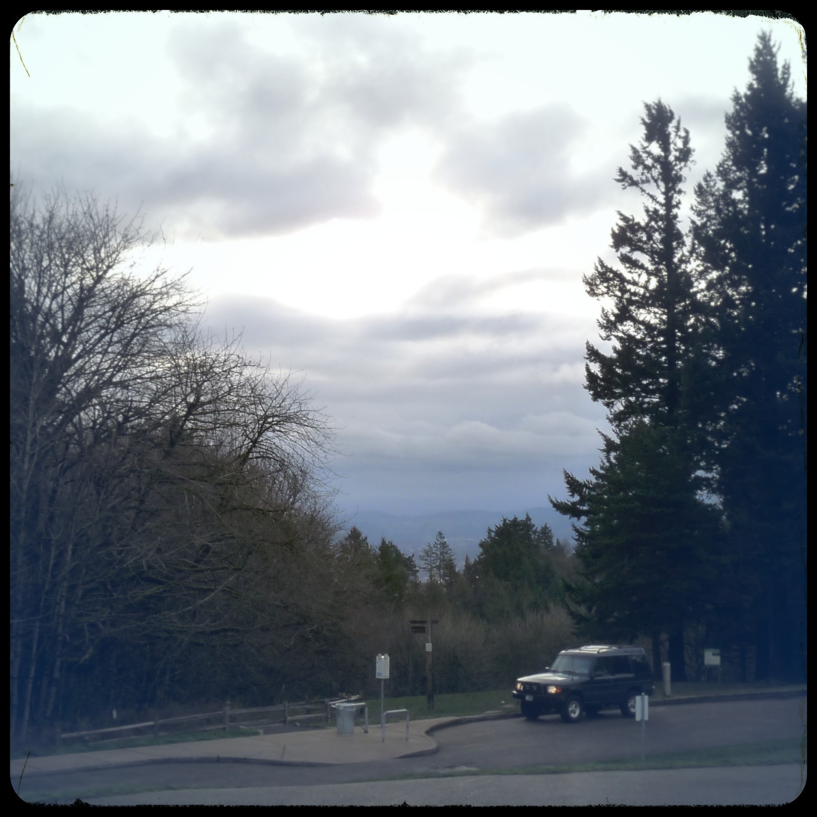 View from Council Crest toward Mt. Hood, which is NOT visible