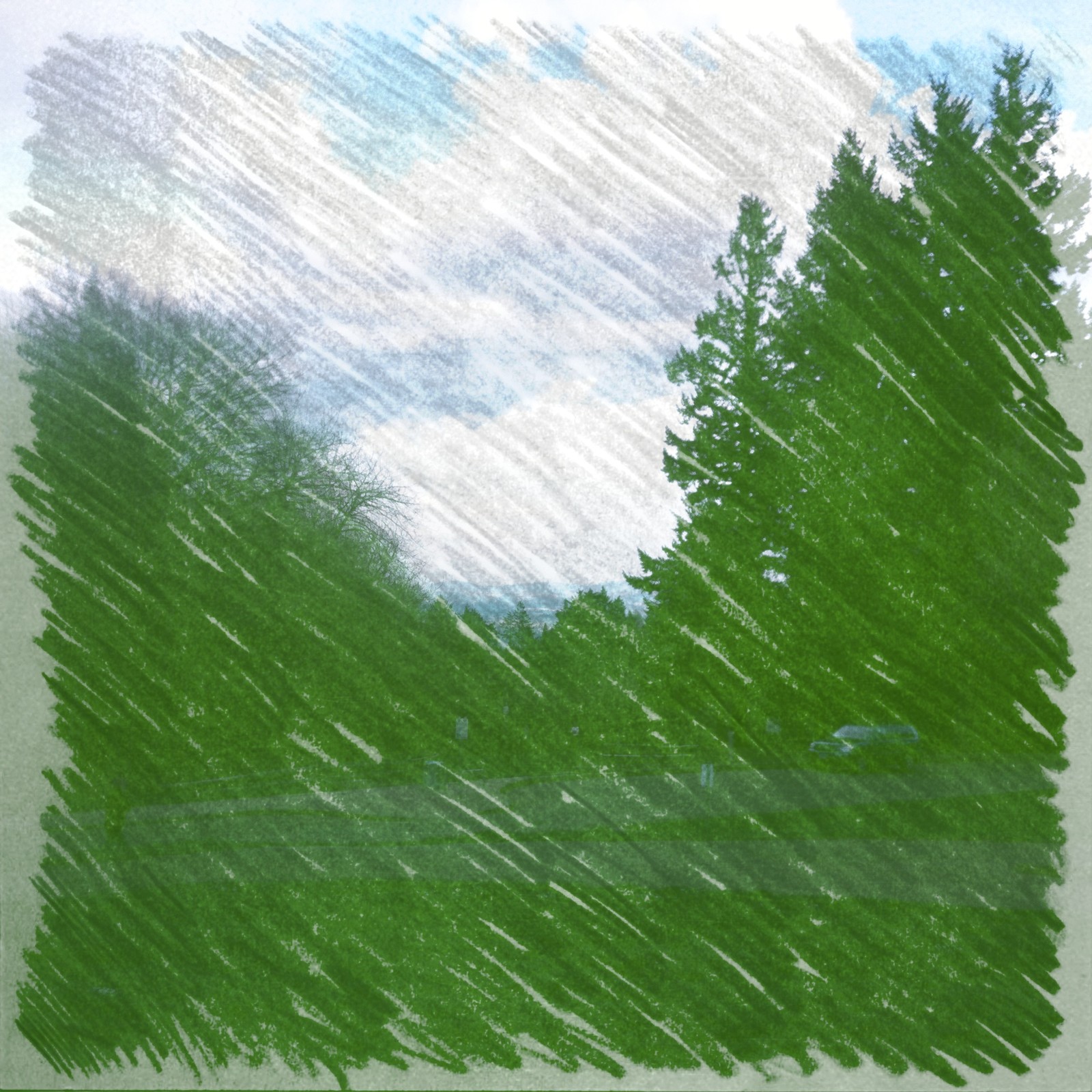 View from Council Crest toward Mt. Hood, which is NOT visible