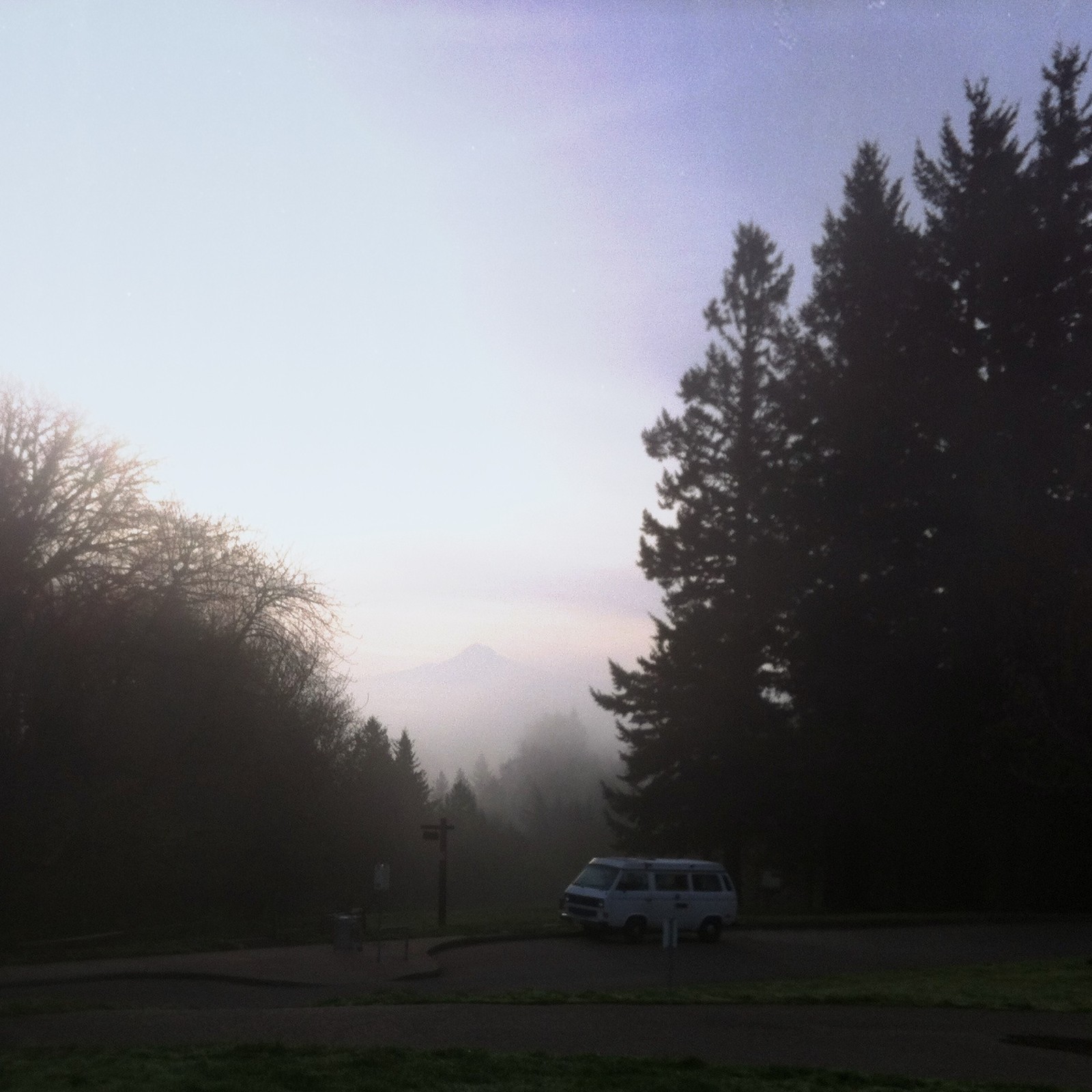 View from Council Crest toward Mt. Hood, which is visible