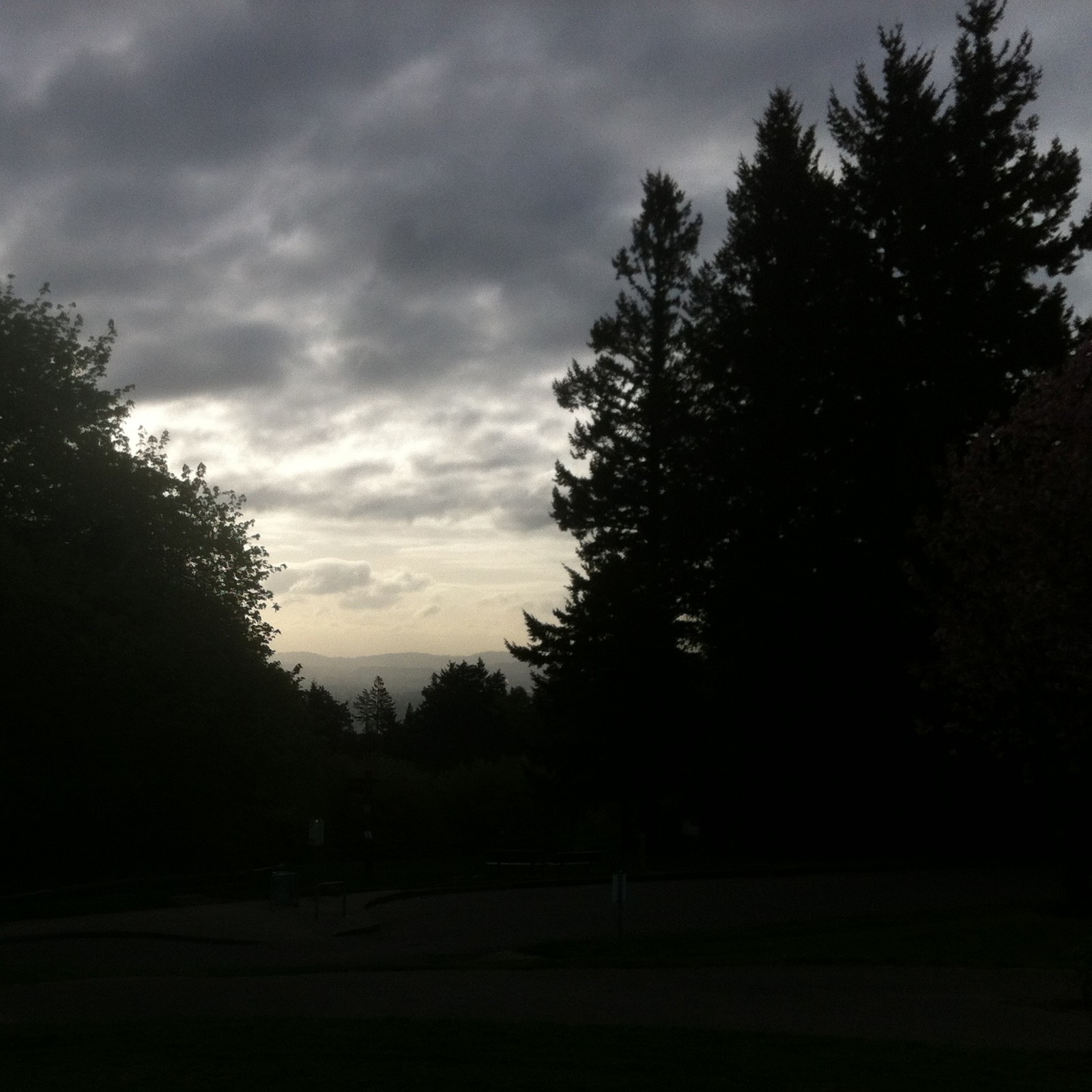 View from Council Crest toward Mt. Hood, which is NOT visible