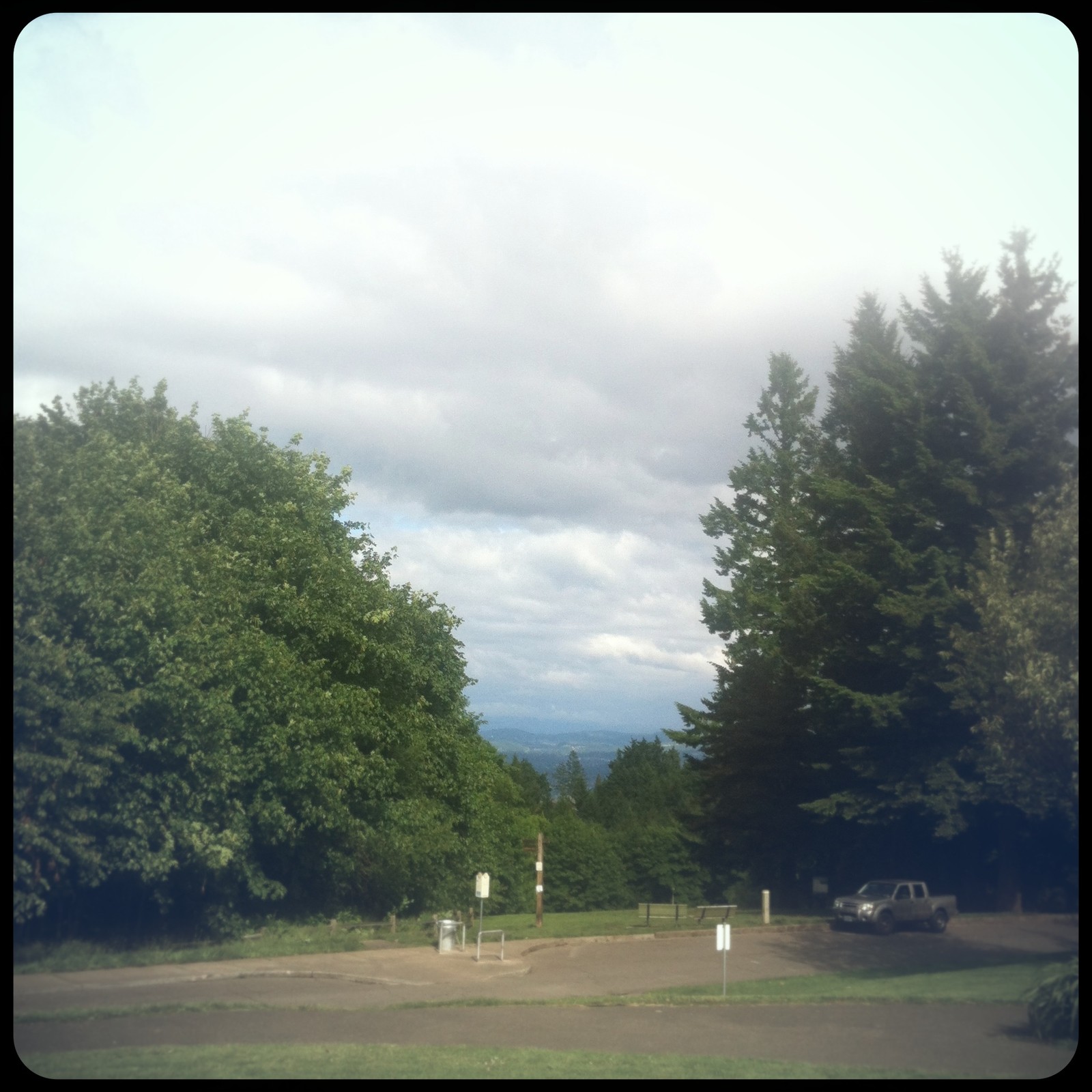 View from Council Crest toward Mt. Hood, which is NOT visible