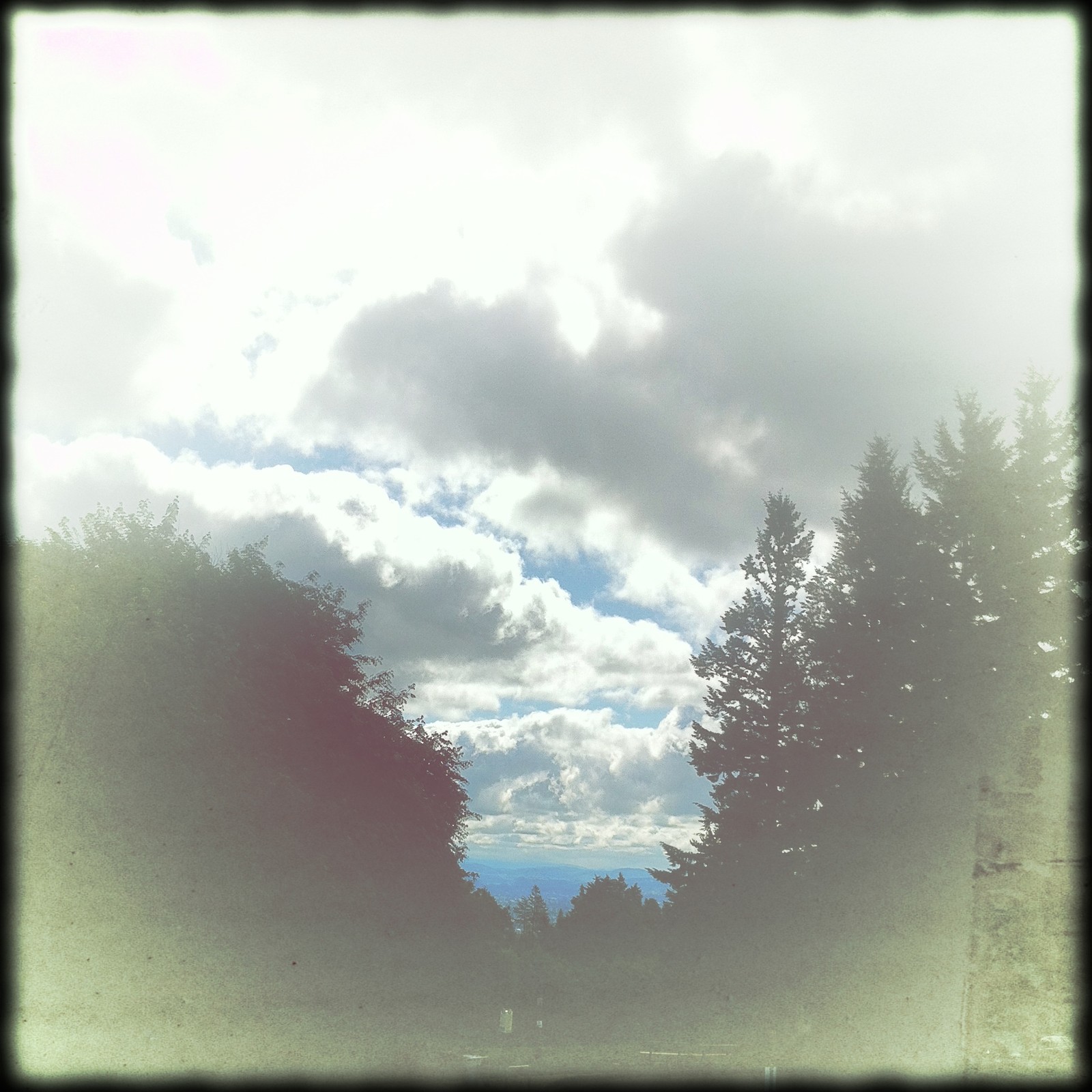 View from Council Crest toward Mt. Hood, which is NOT visible