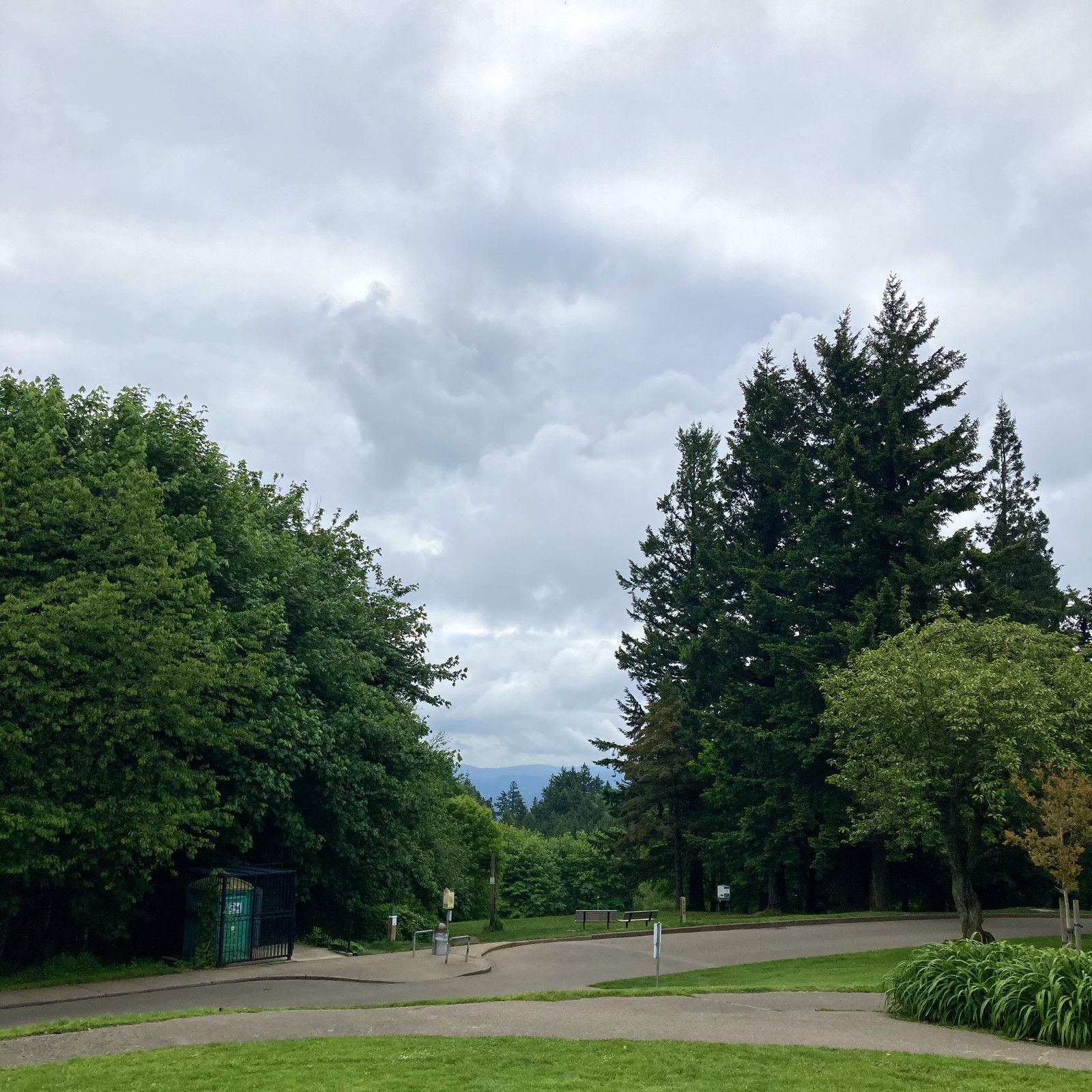 View from Council Crest toward Mt. Hood, which is NOT visible