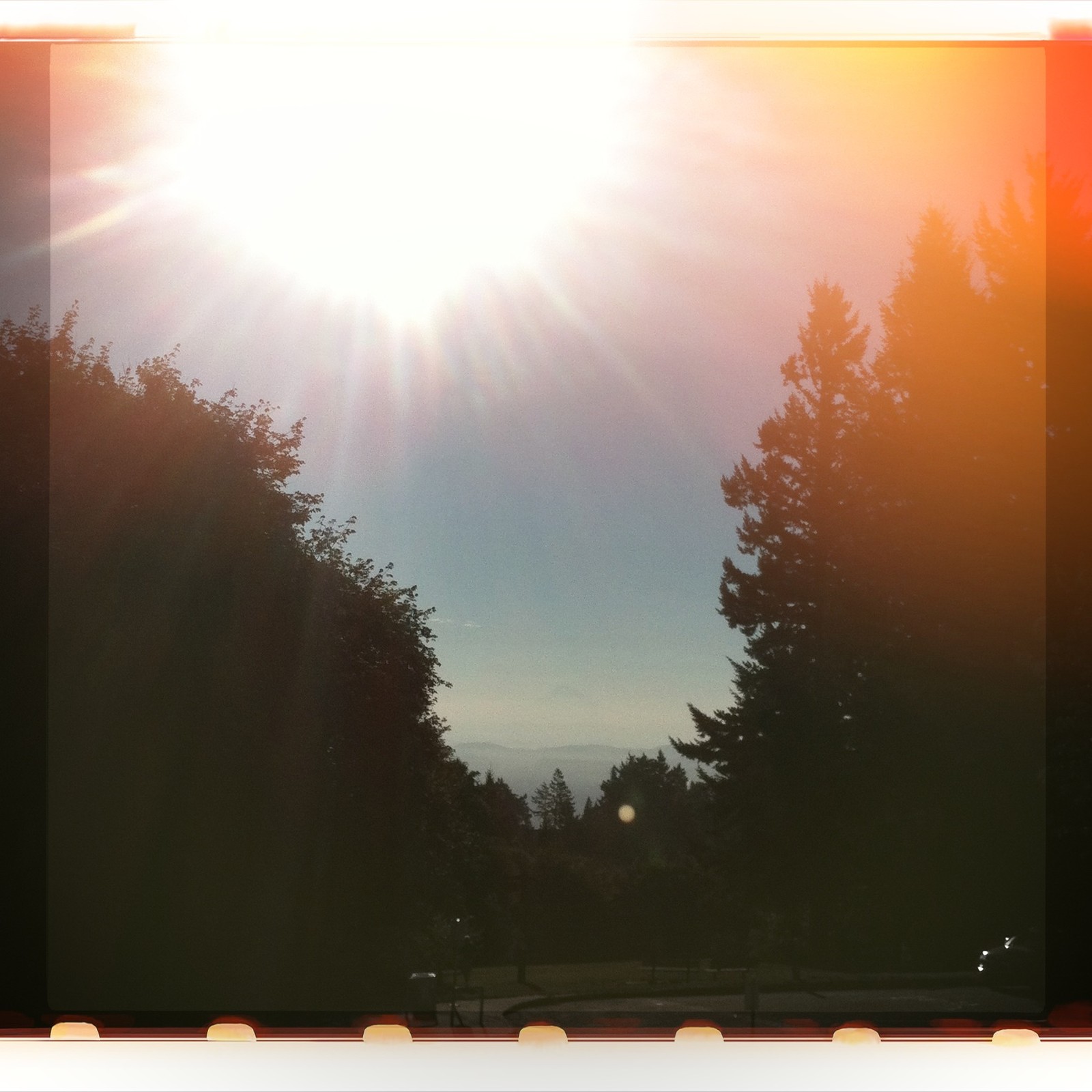View from Council Crest toward Mt. Hood, which is visible