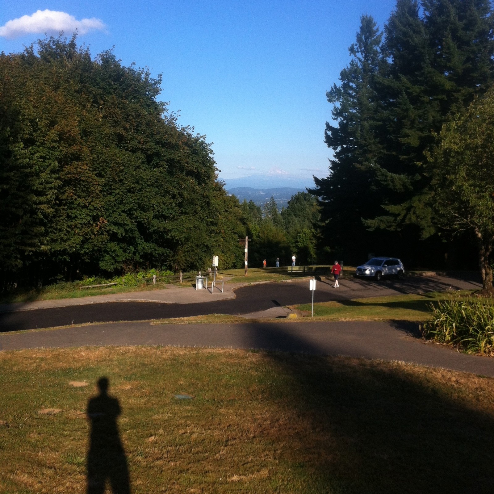 View from Council Crest toward Mt. Hood, which is visible