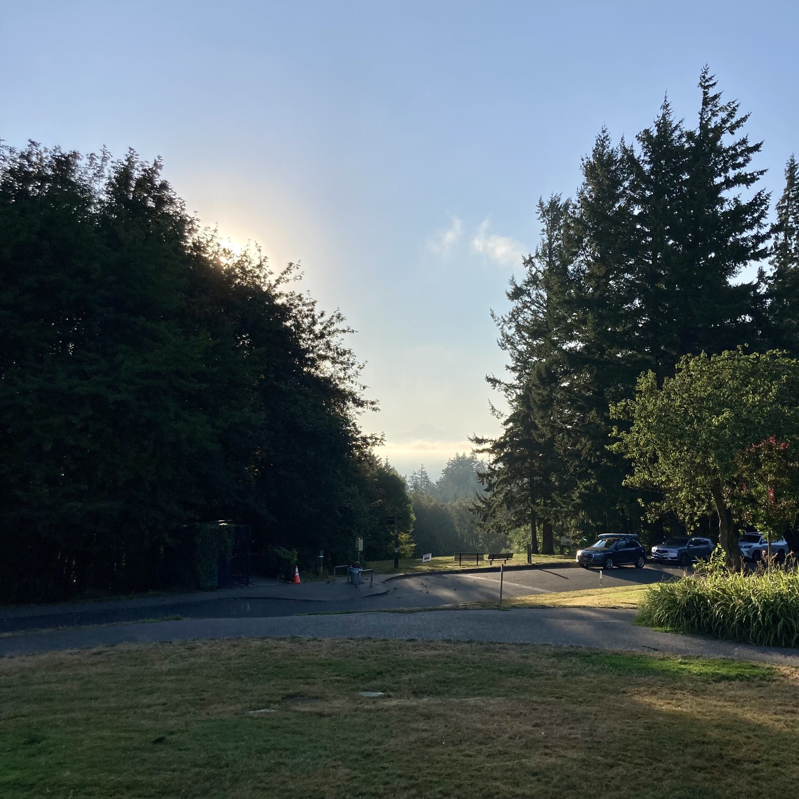 View from Council Crest toward Mt. Hood, which is visible