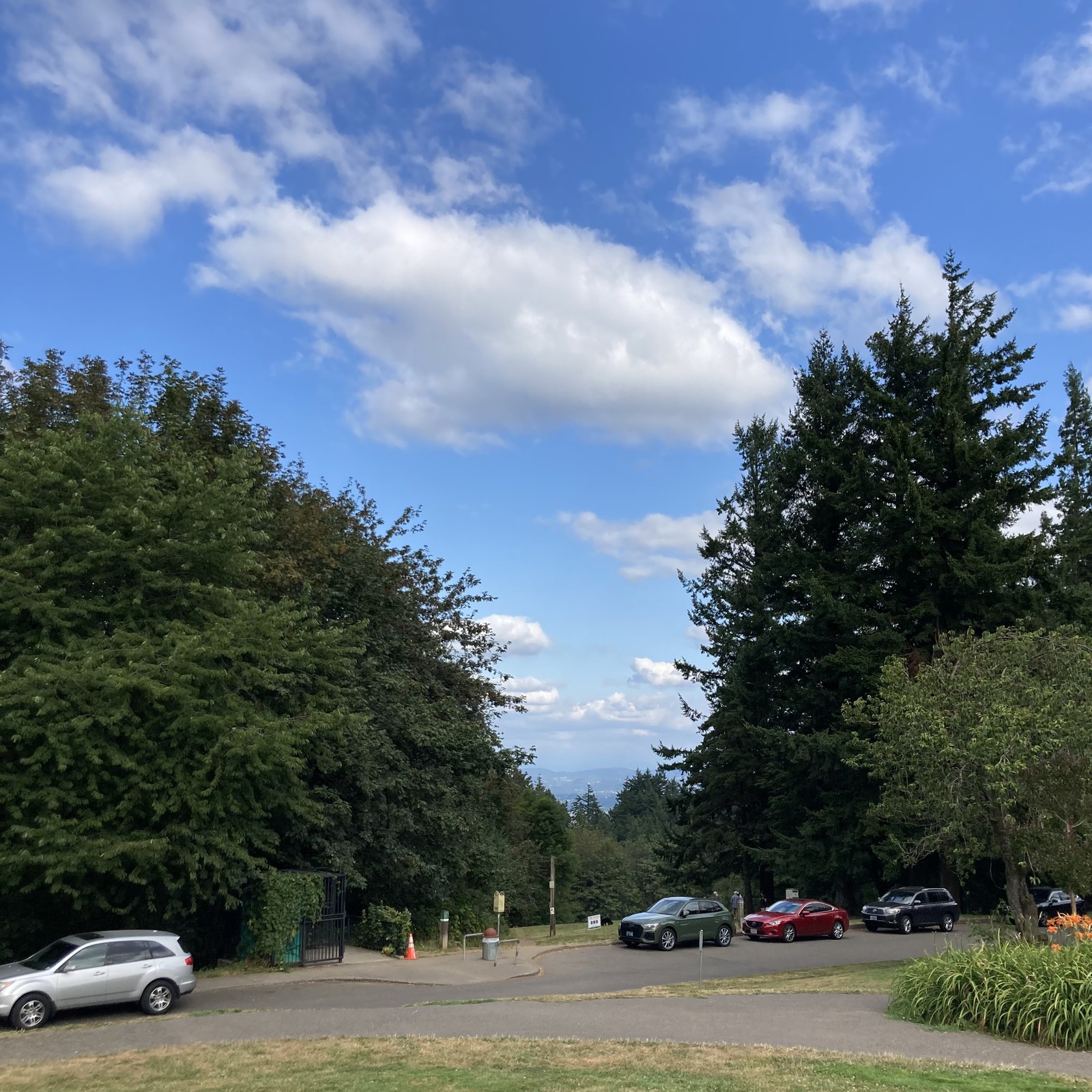 View from Council Crest toward Mt. Hood, which is NOT visible