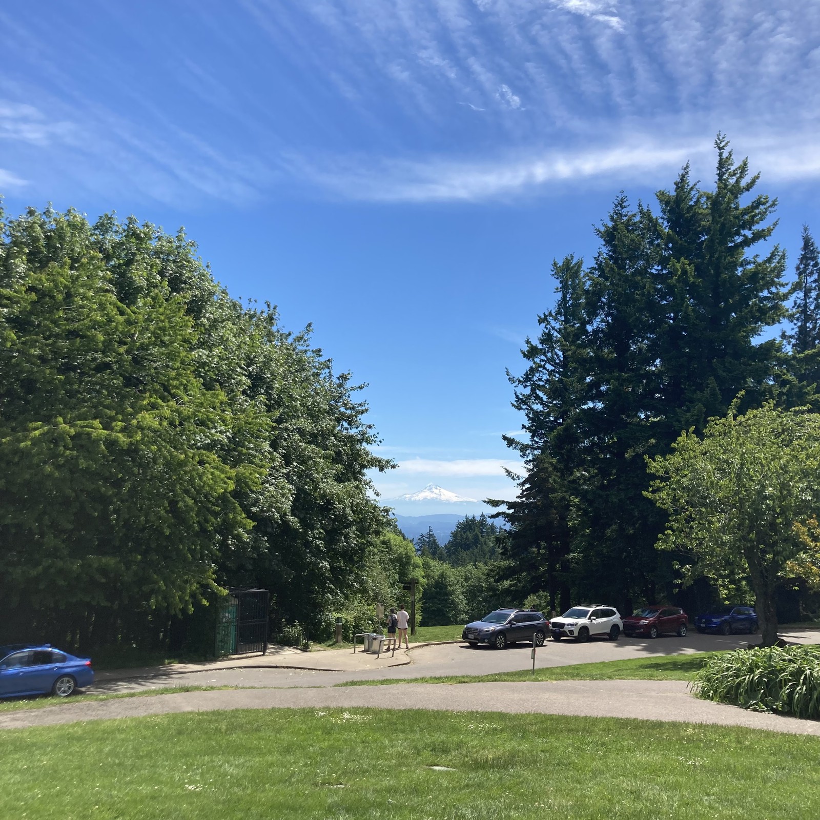View from Council Crest toward Mt. Hood, which is visible