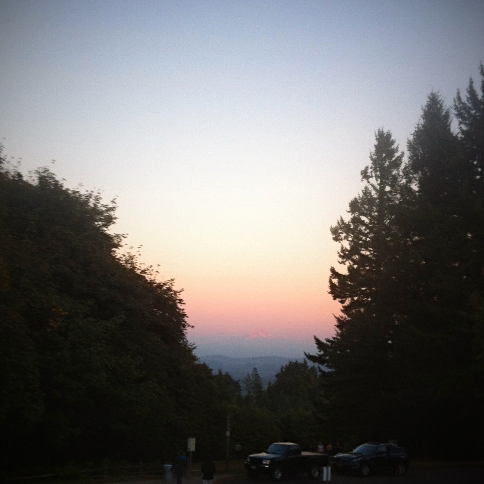 View from Council Crest toward Mt. Hood, which is visible