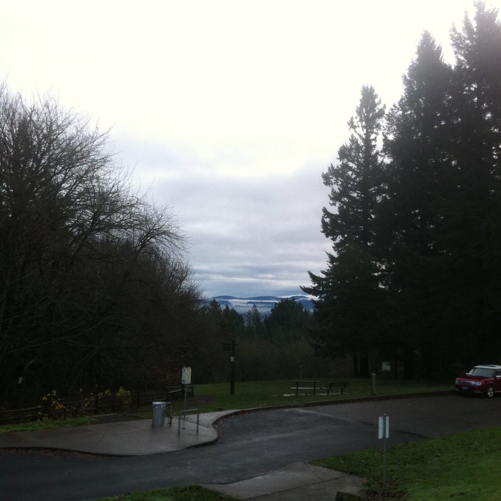 View from Council Crest toward Mt. Hood, which is NOT visible