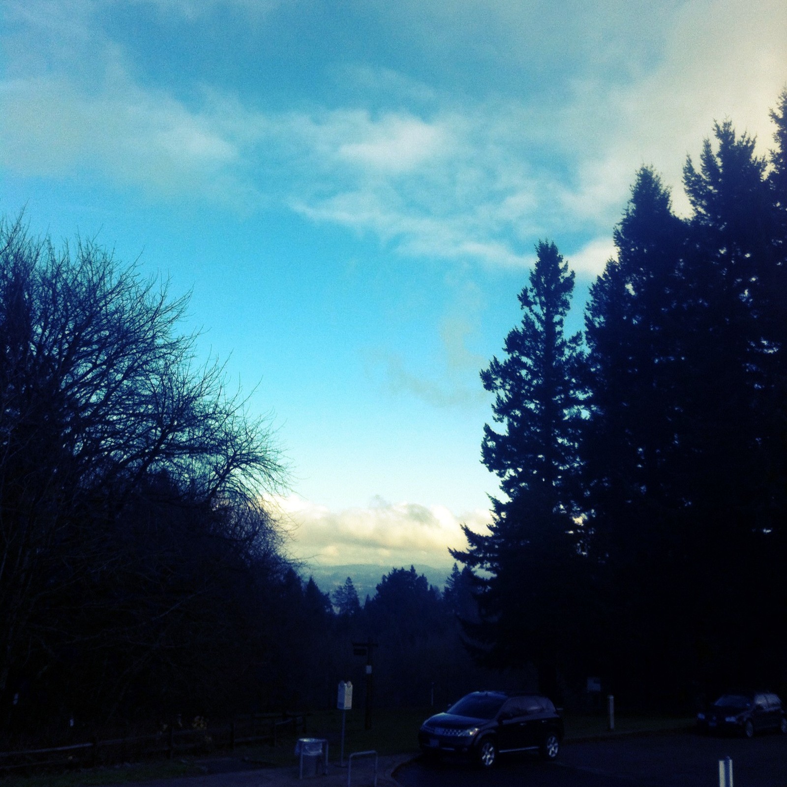 View from Council Crest toward Mt. Hood, which is NOT visible