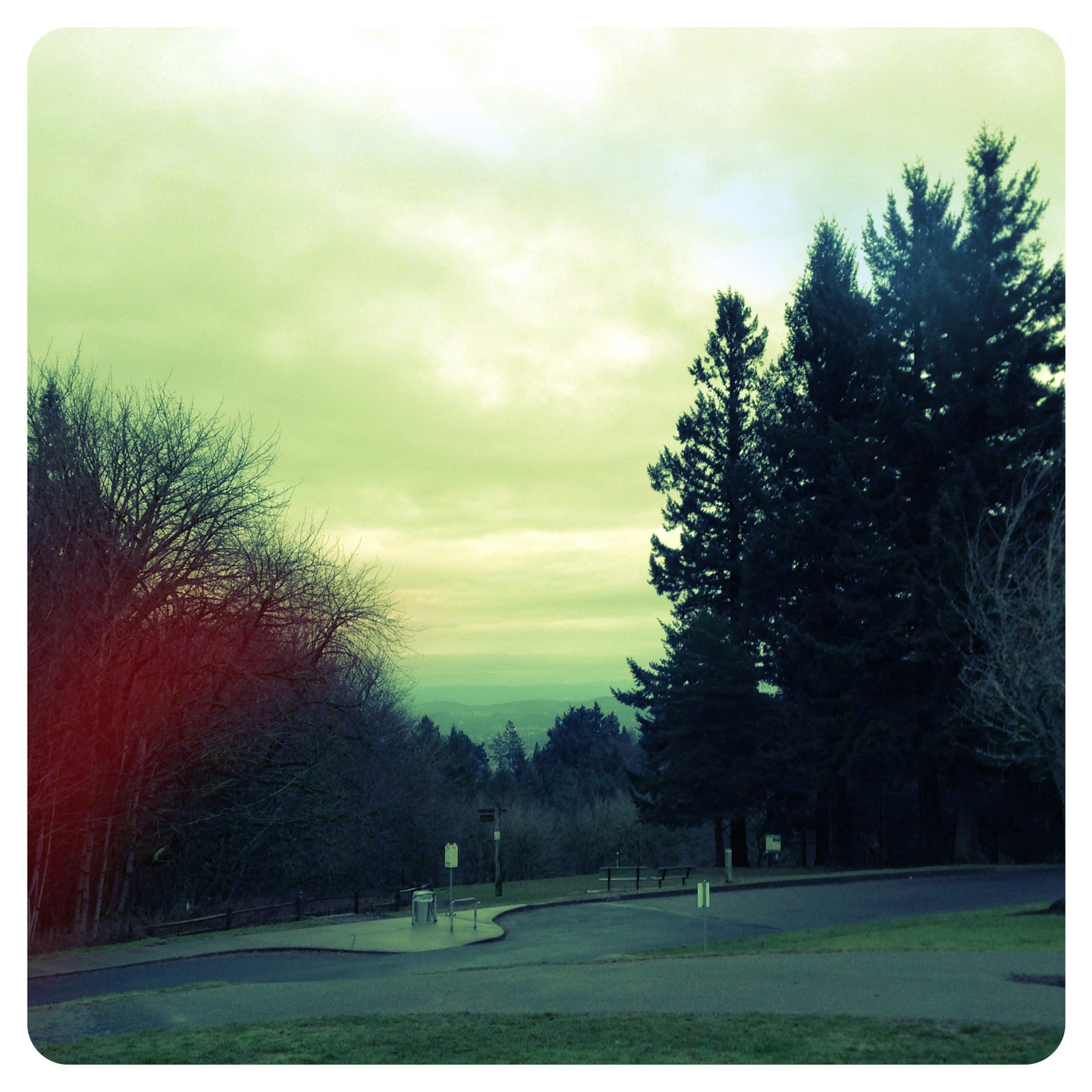 View from Council Crest toward Mt. Hood, which is NOT visible