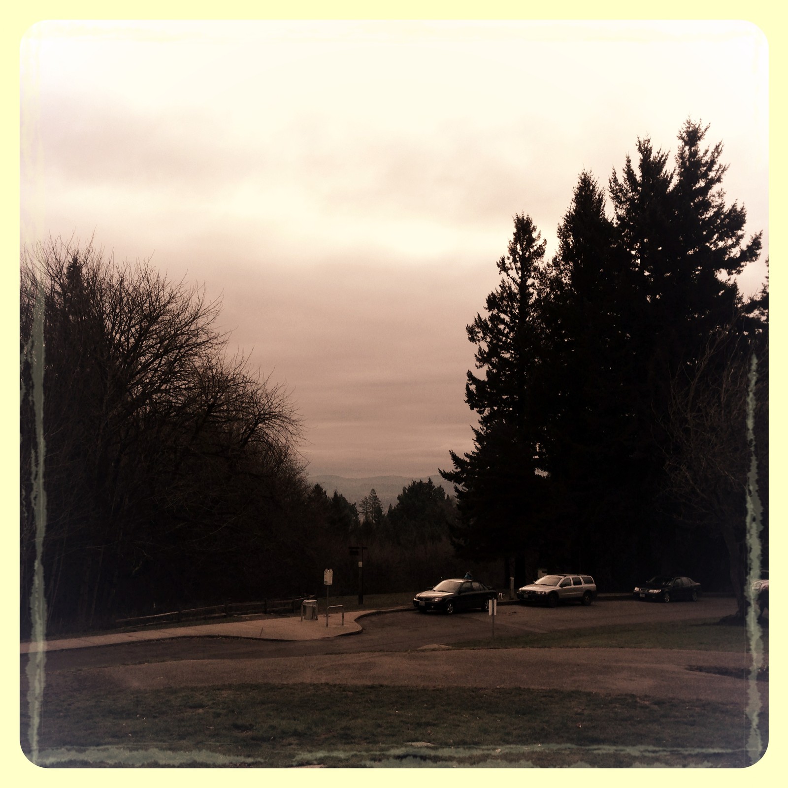 View from Council Crest toward Mt. Hood, which is NOT visible