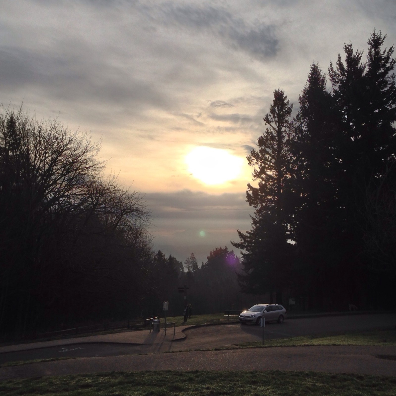 View from Council Crest toward Mt. Hood, which is visible