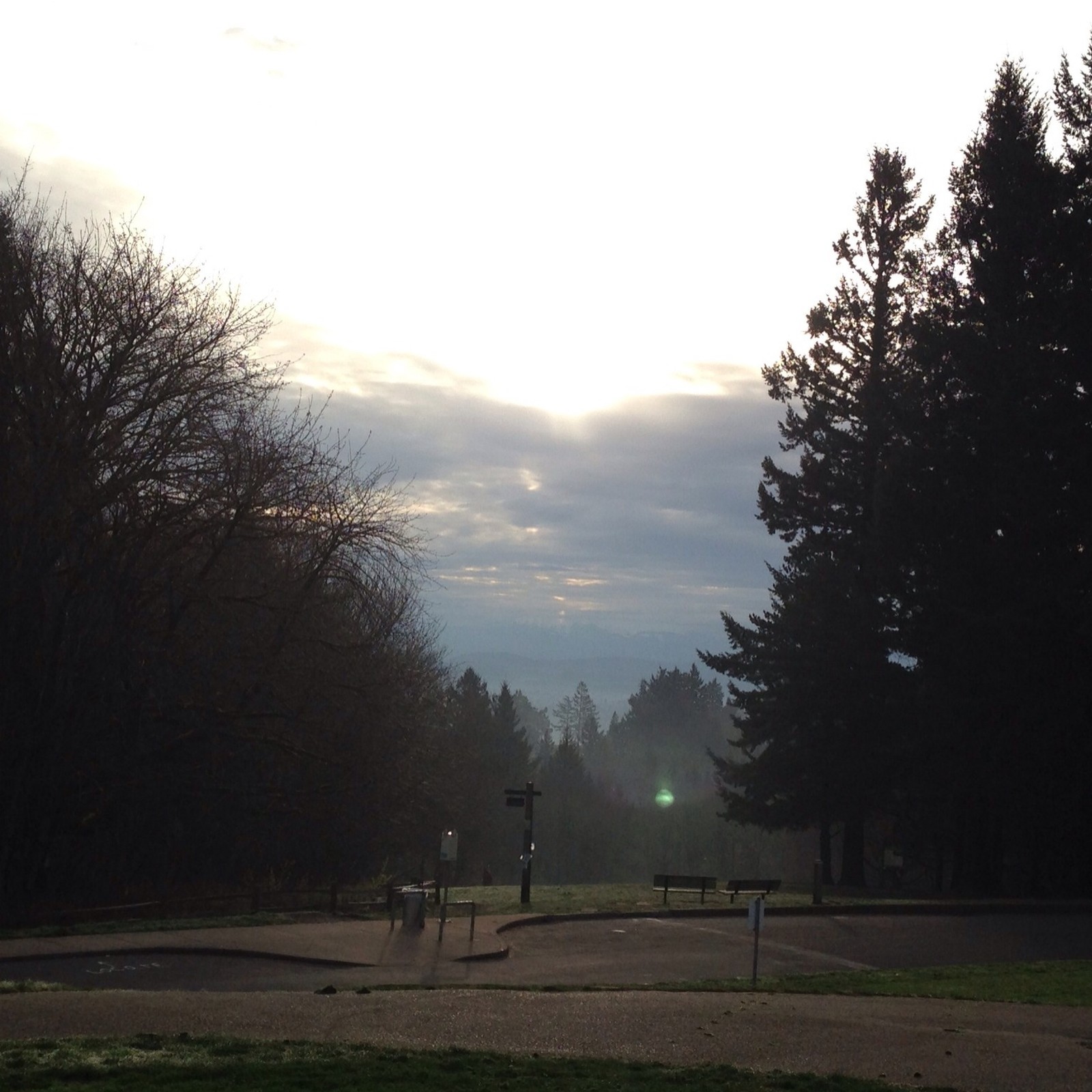 View from Council Crest toward Mt. Hood, which is NOT visible