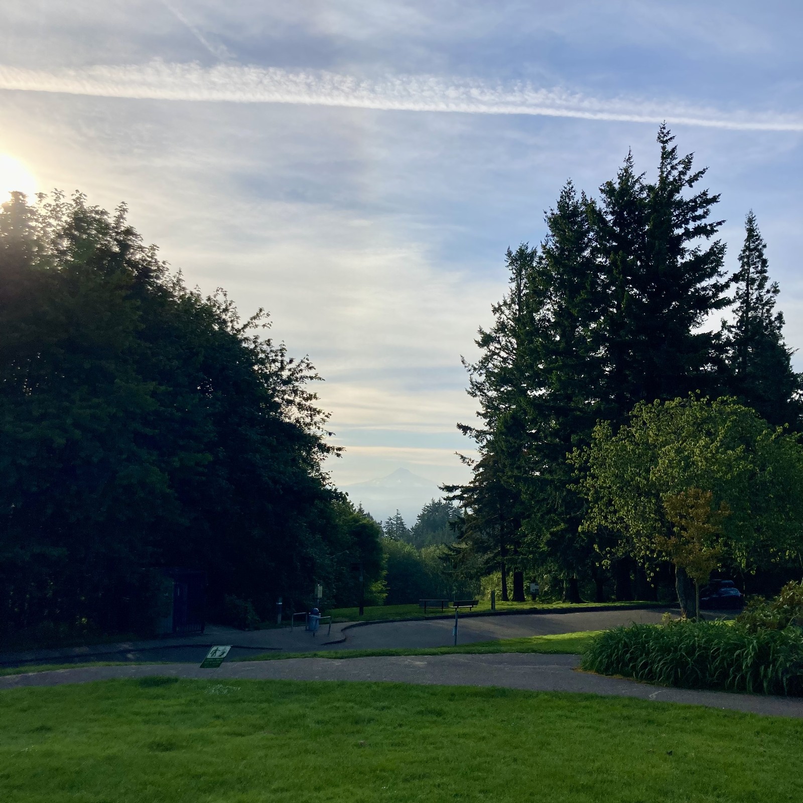 View from Council Crest toward Mt. Hood, which is visible
